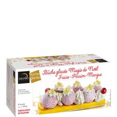 EHRARD Bûche glacée Magie de Noël fraise passion mangue 5-6 parts 420g