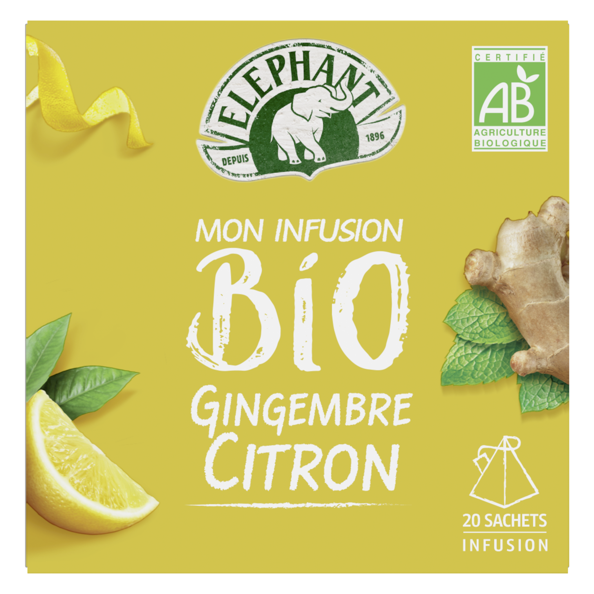 Clipper Infusion Bio Citron Gingembre - 20 sachets