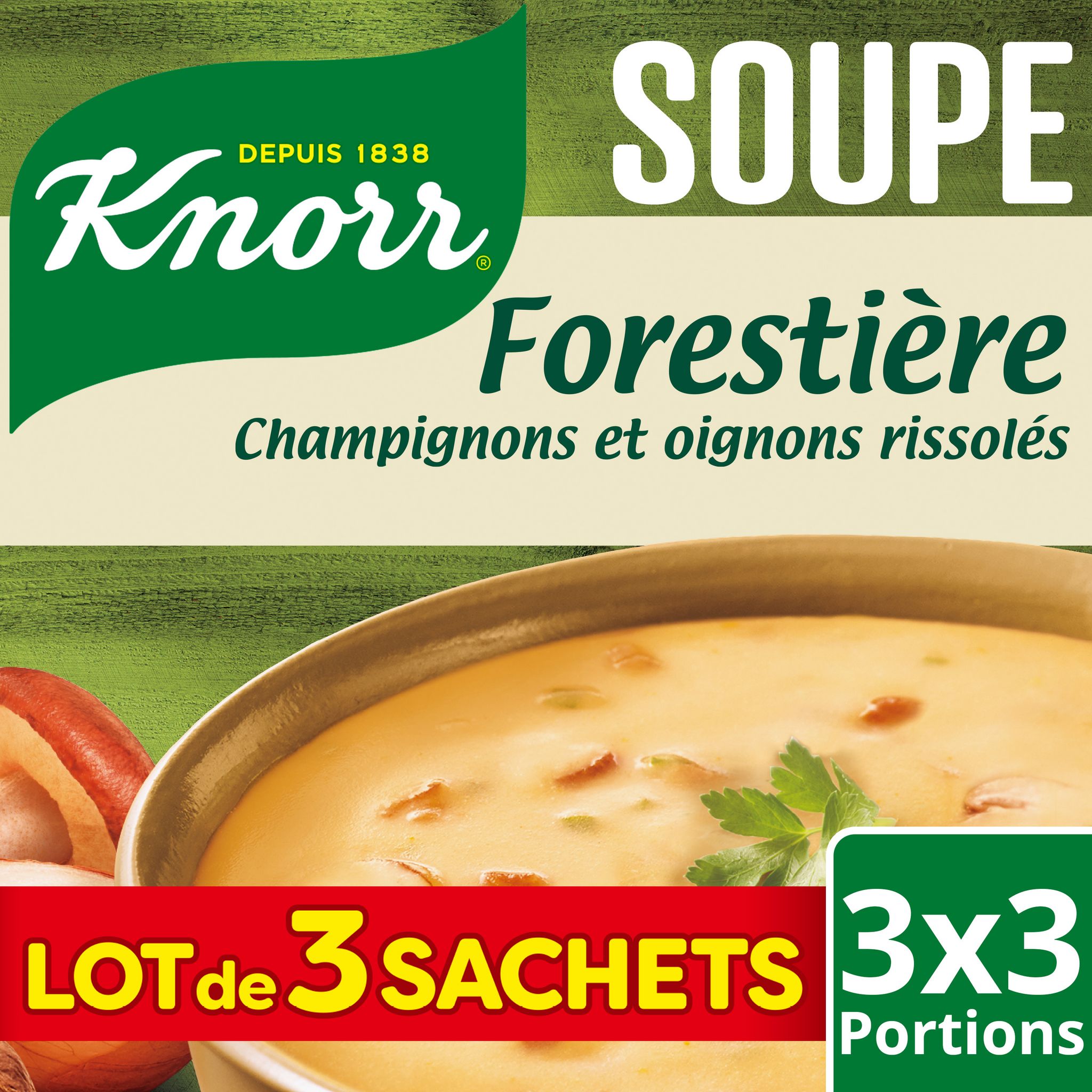 KNORR Soupe déshydraté crème de légumes 4 parts 112g pas cher 