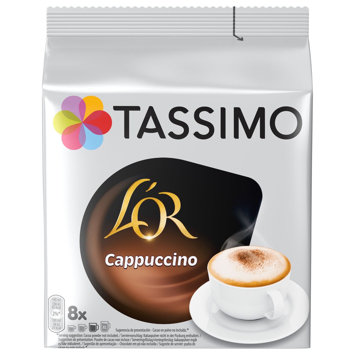 TASSIMO Dosettes de café L'Or cappuccino 8 dosettes 267,2g pas