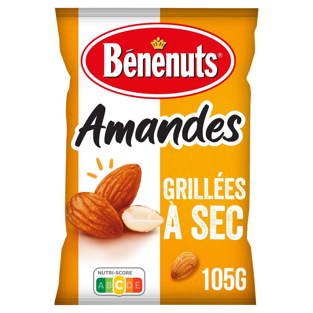 BENENUTS Amandes grillées à sec 105g