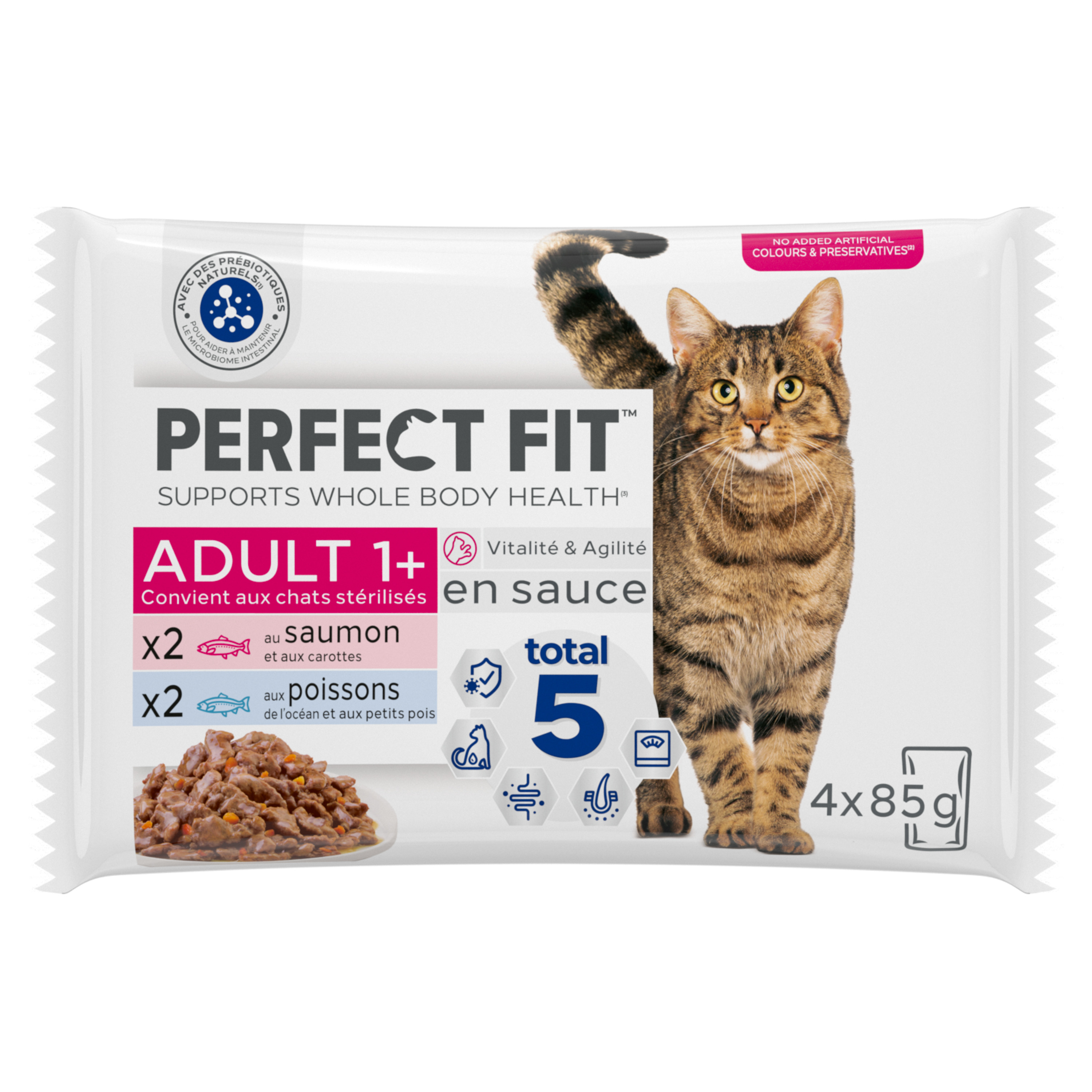 Perfect Fit Adult Sachets Repas Patee Poissons Pour Chat Sterilise 4x85g Pas Cher A Prix Auchan