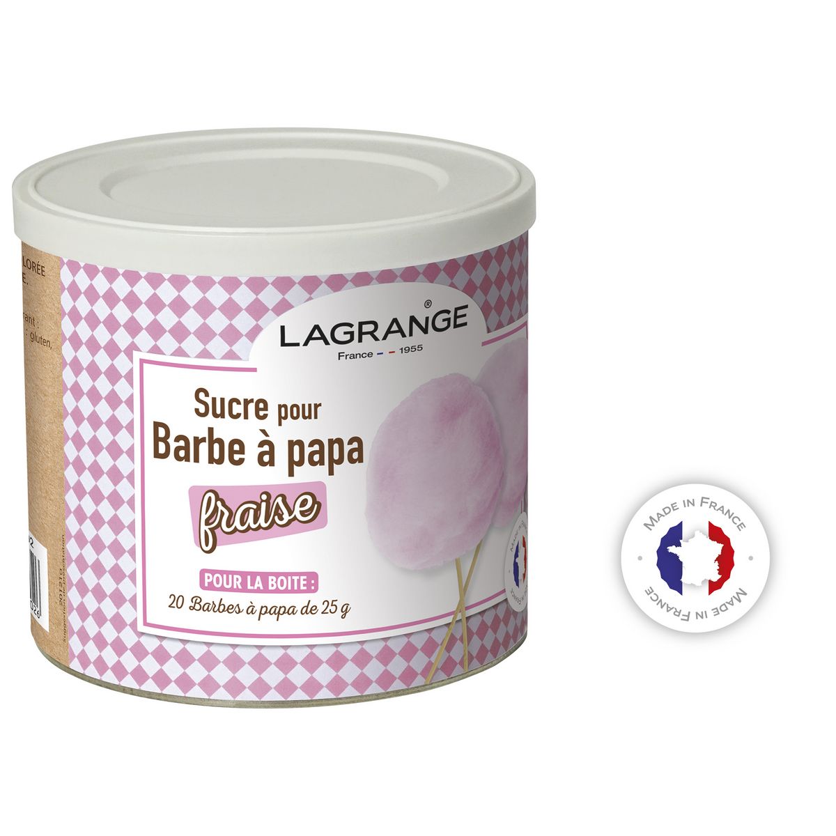 LAGRANGE Sucre à Barbe à Papa - parfum fraise - 380007 pas cher 