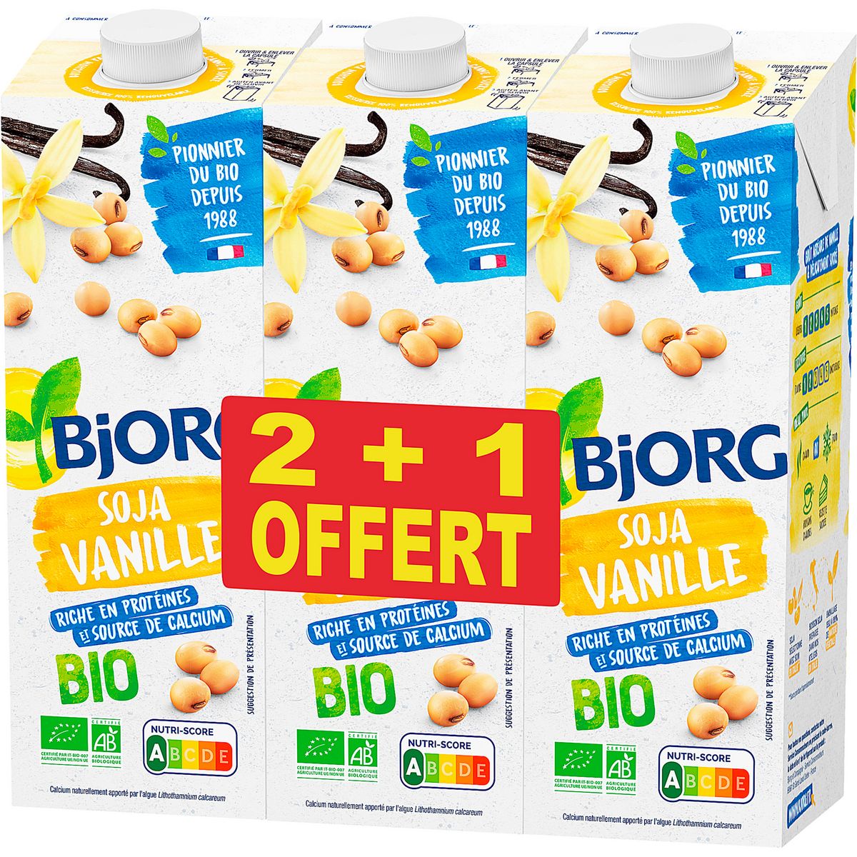 Bjorg Lait de Soja vanille Bio 1L 