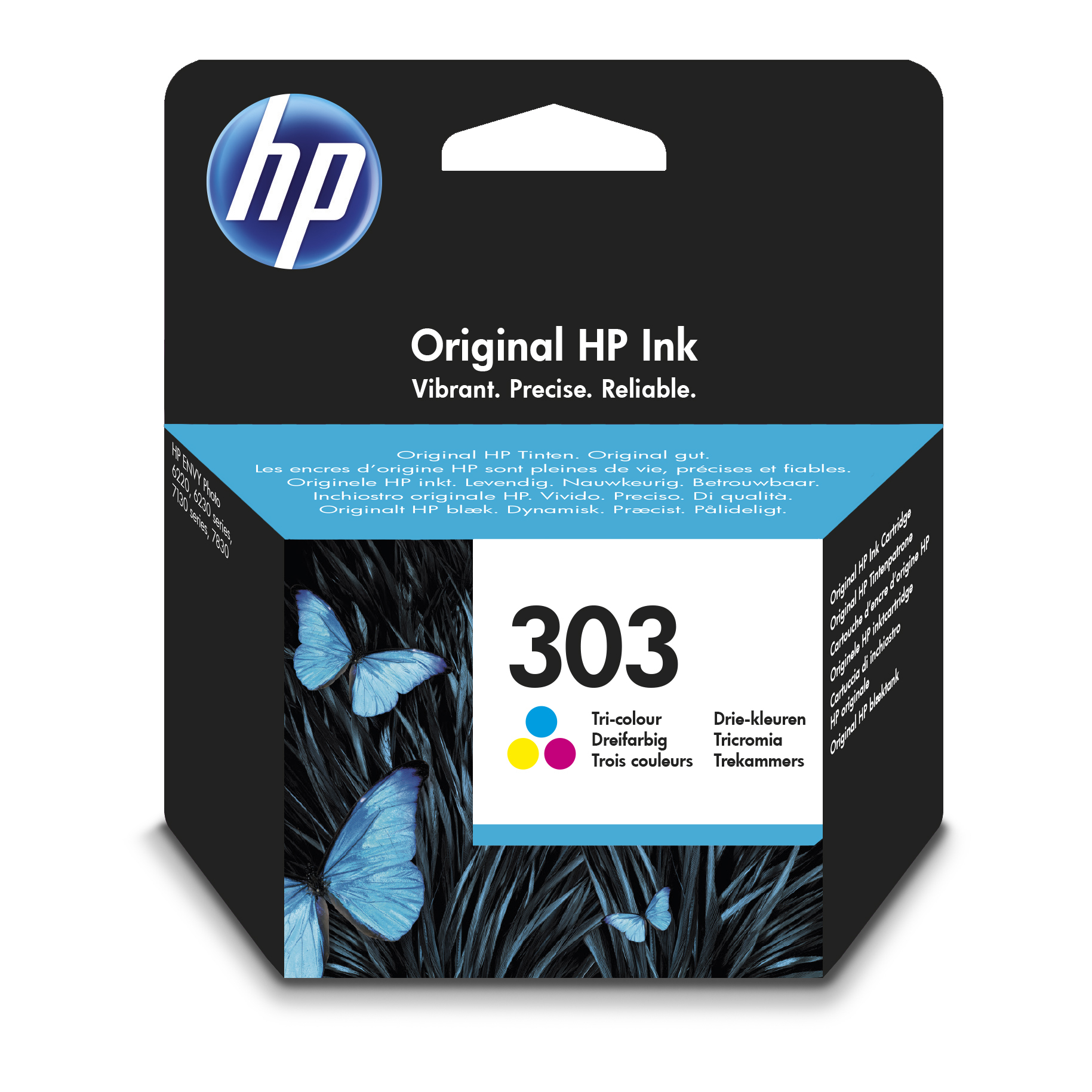 HP Cartouche d'Encre HP 303 Trois Couleurs Authentique (T6N01AE