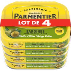 PARMENTIER Sardines à l'huile d'olive 4x135g