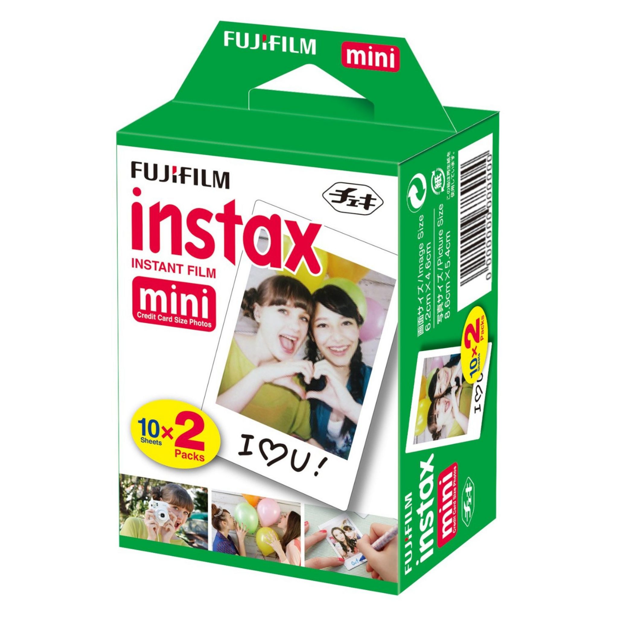 FUJIFILM 10x2PK - Film Pour Instax Mini - Pack 20 instant photo pas cher 