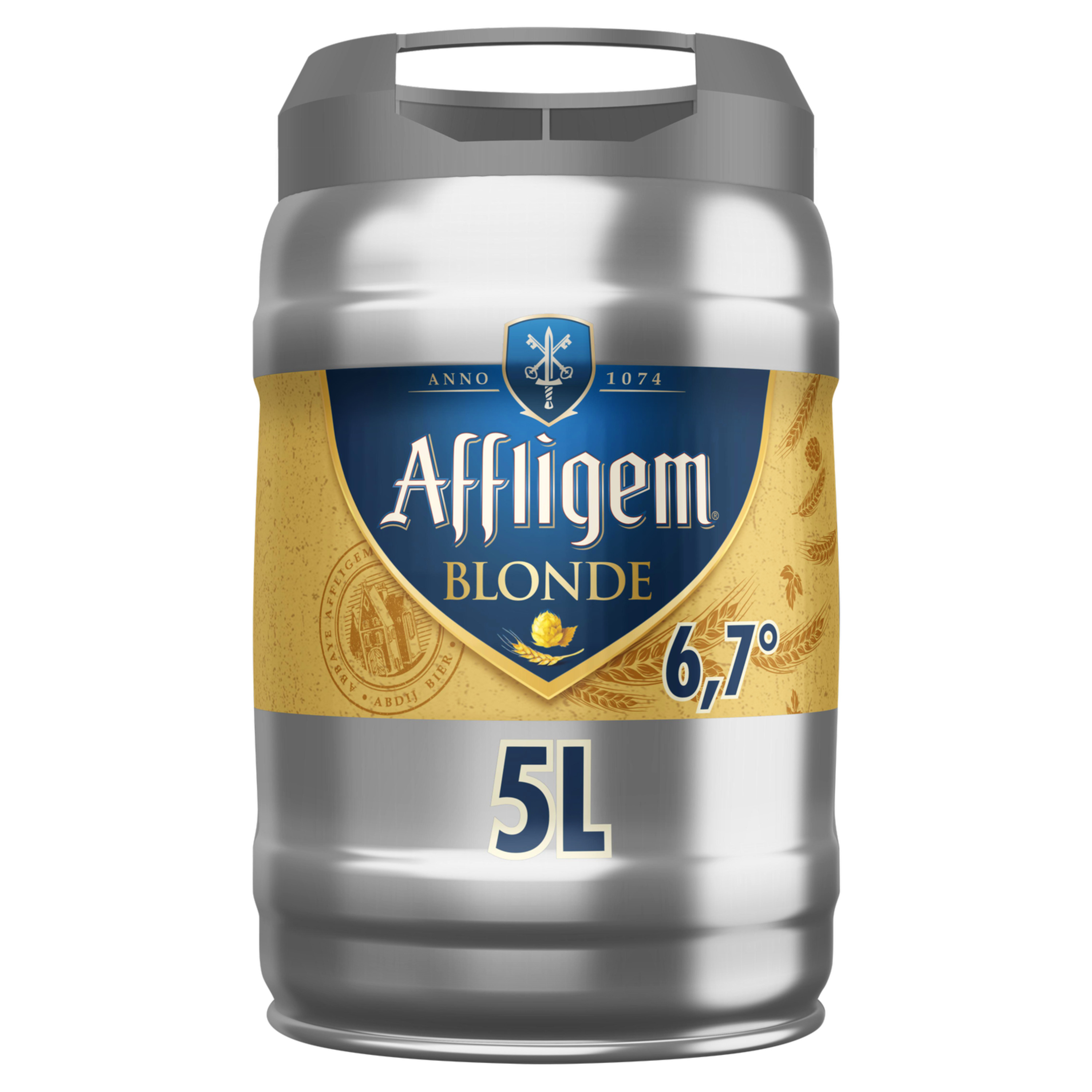AFFLIGEM Bière blonde belge d'abbaye 6,7% fût pression 5l pas cher 