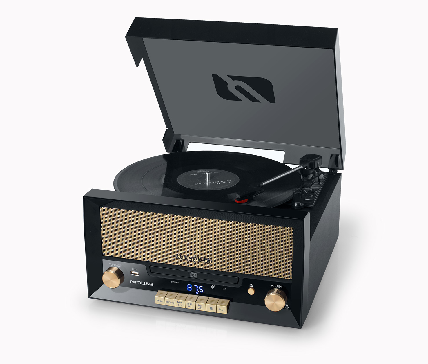 Promo VALISE TOURNE-DISQUES VINYLE MUSE MT 103 GD chez Auchan