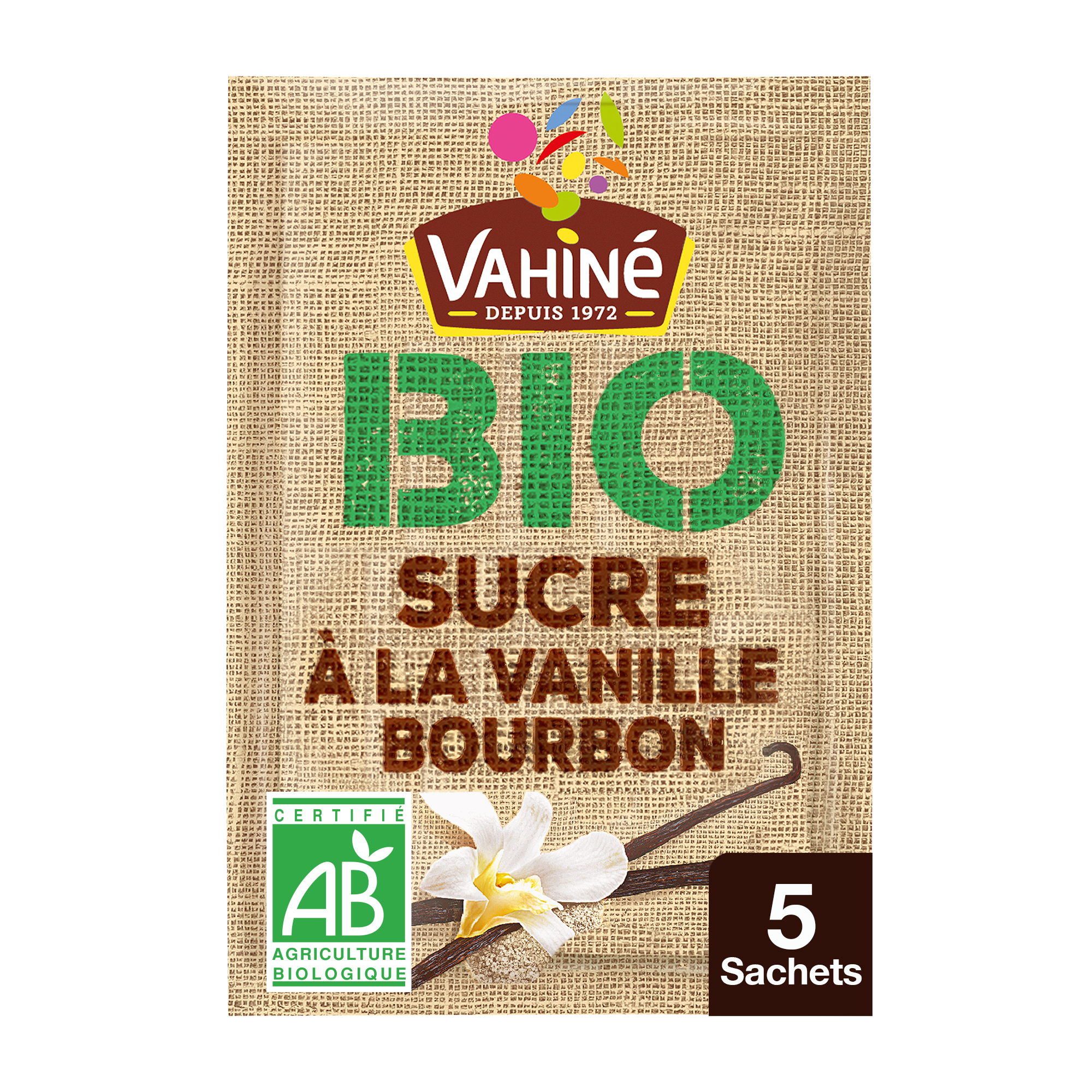 AUCHAN Sucre vanillé à l'extrait de vanille 10 sachets 10x7,5g pas cher 