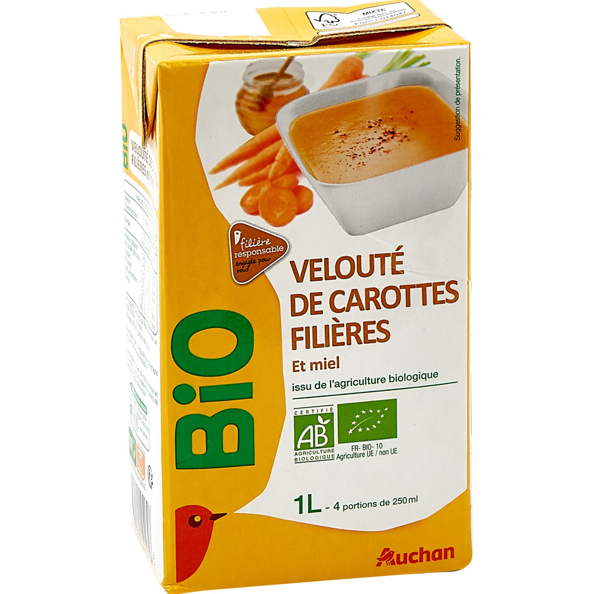 Soupe Mouliné de Potiron Carottes BIO