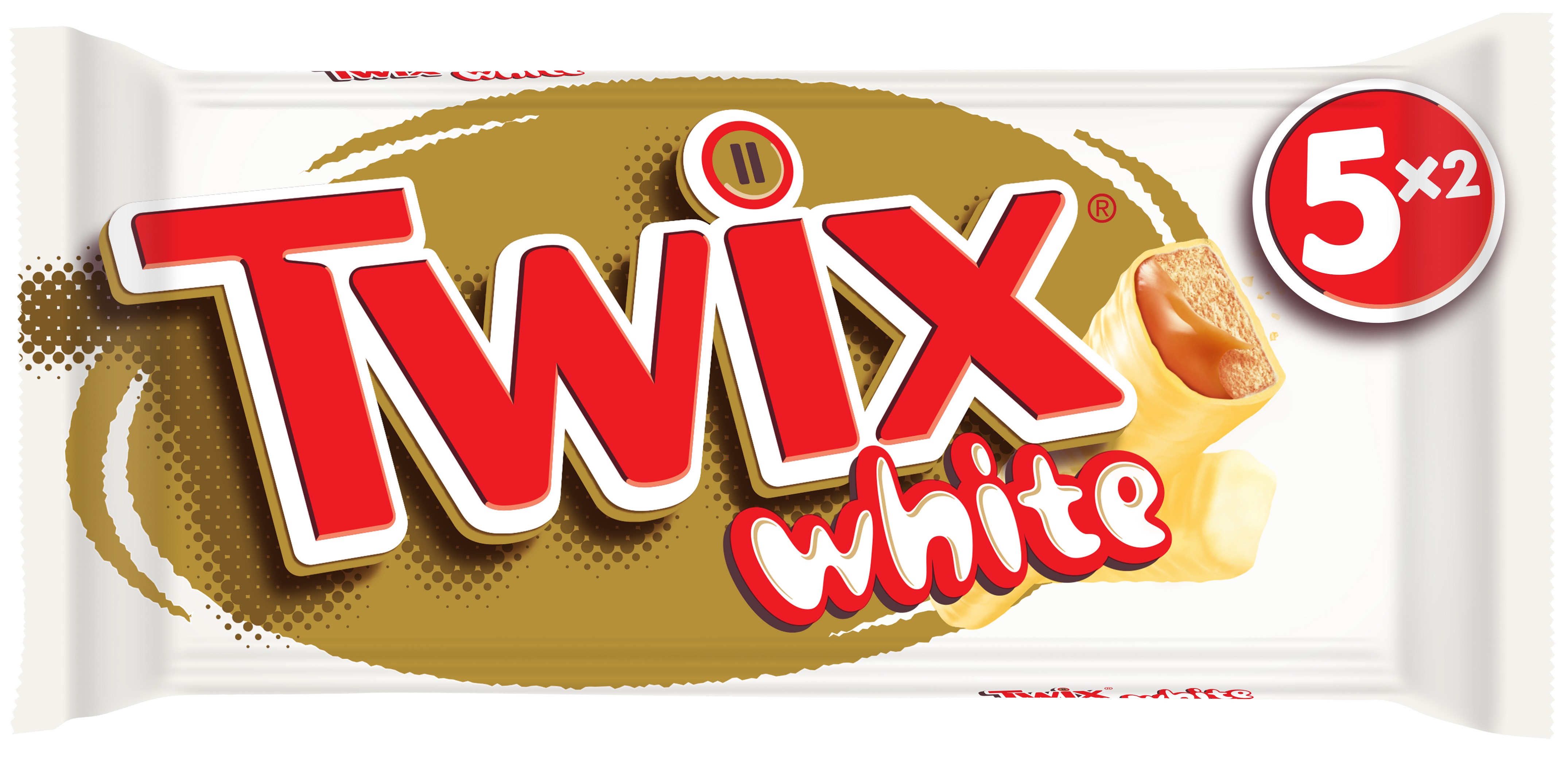 TWIX White barres chocolat blanc au biscuit recouvert de caramel