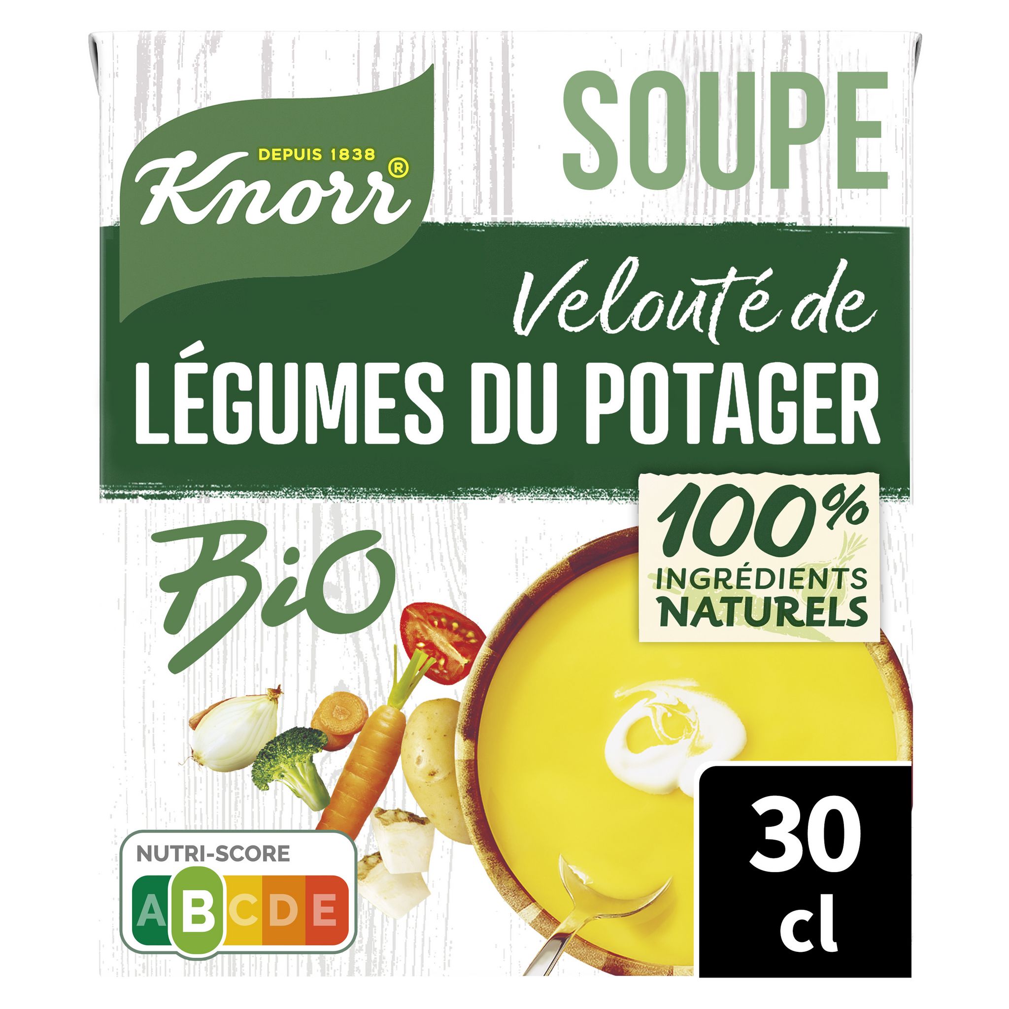 KNORR - SOUPE VELOUTE 12 LEGUMES FROMAGE FRAIS Brique de 1L - Soupes et  Croutons/Soupes en Brique KNORR 