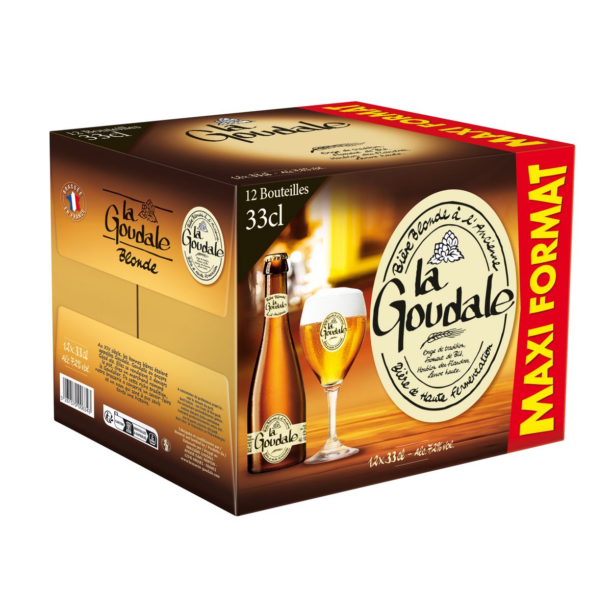 G DE GOUDALE Bière blonde à l'ancienne 7,2% bouteilles 12x33cl