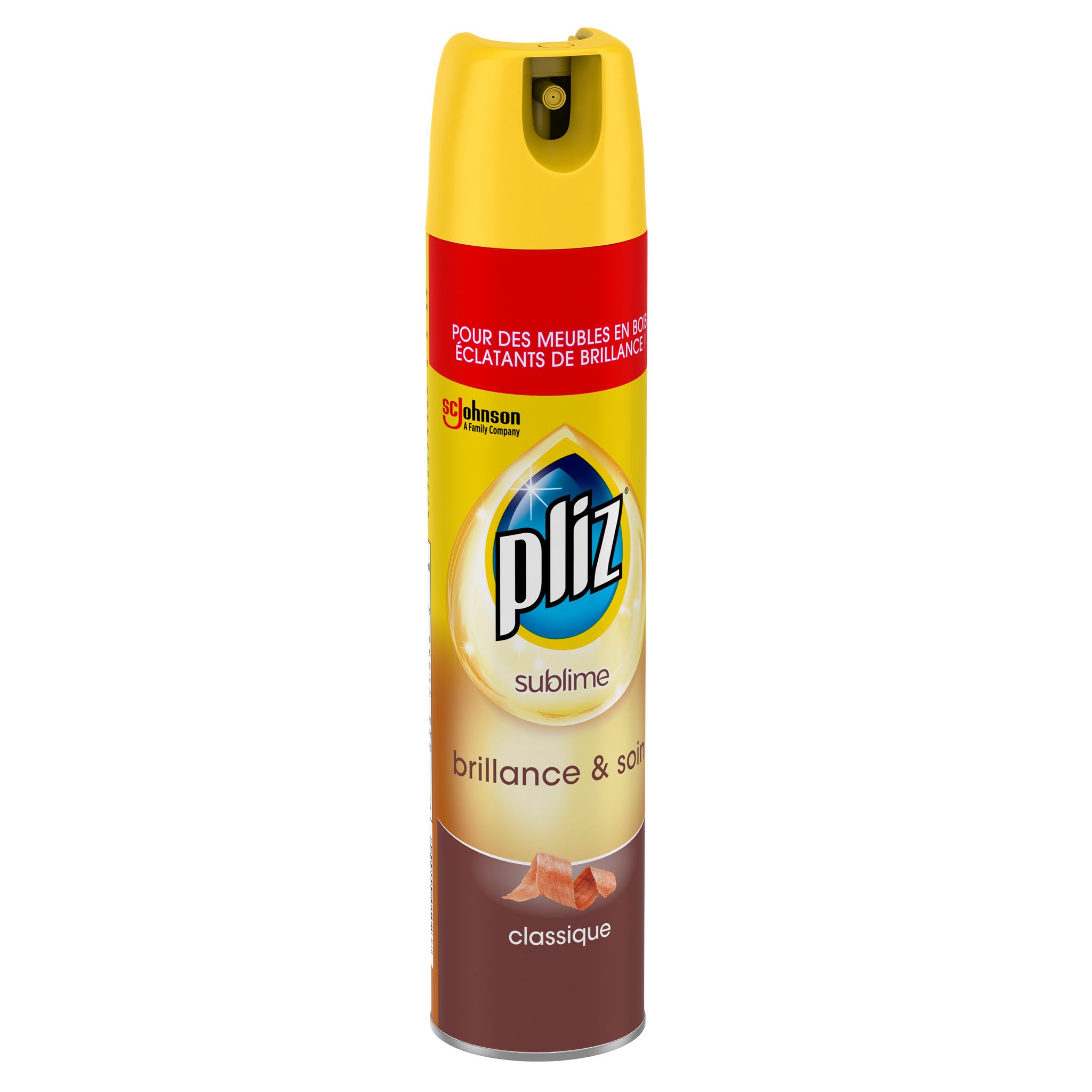 Pliz Soin Expert Bois - Brillance & Soin - Enlève Poussière et Allergènes -  1 Aérosol