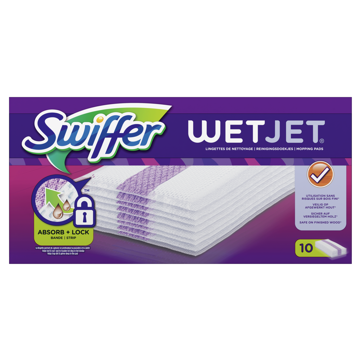 Lingettes de nettoyage wet jet SWIFFER, x10 - Super U, Hyper U, U