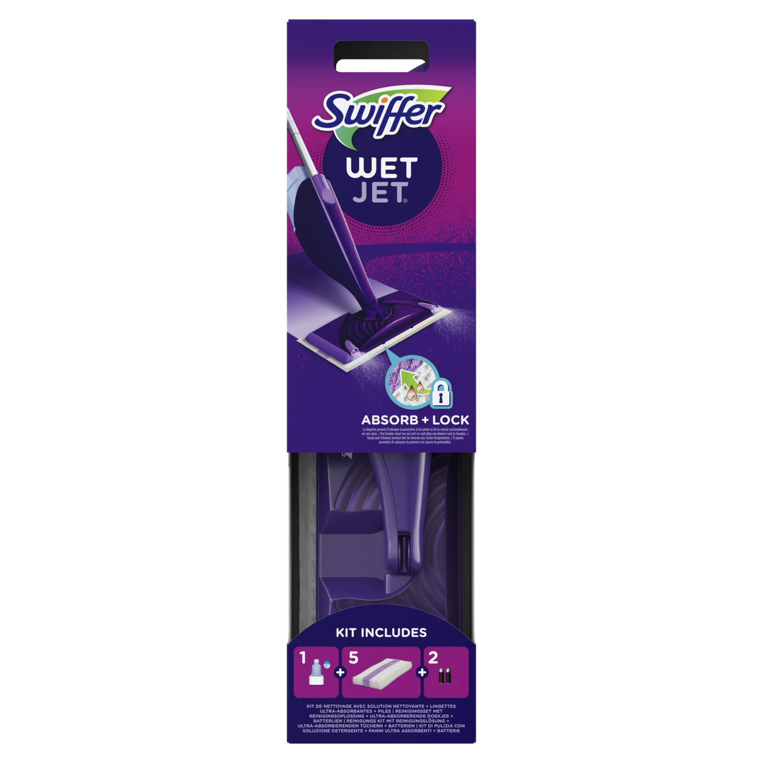 Reutilisable pour Swiffer WetJet Spray Balais Lavables en Microfibre pour  le Nettoyage des Sols4 Remplacement Lingettes