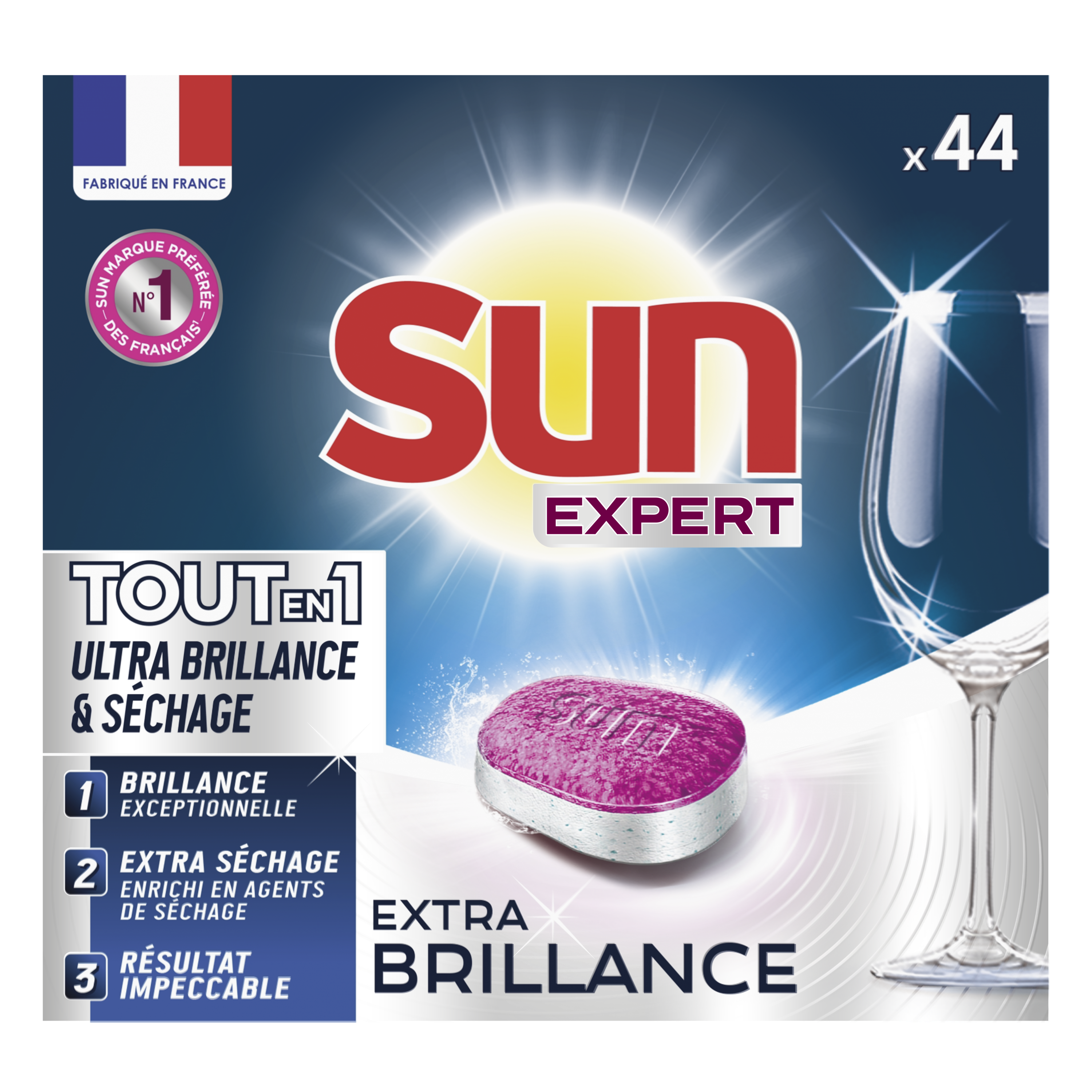 SUN Tablettes lave-vaisselle expert extra power citron 44