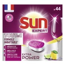 SUN Tablettes lave-vaisselle expert extra power citron 44