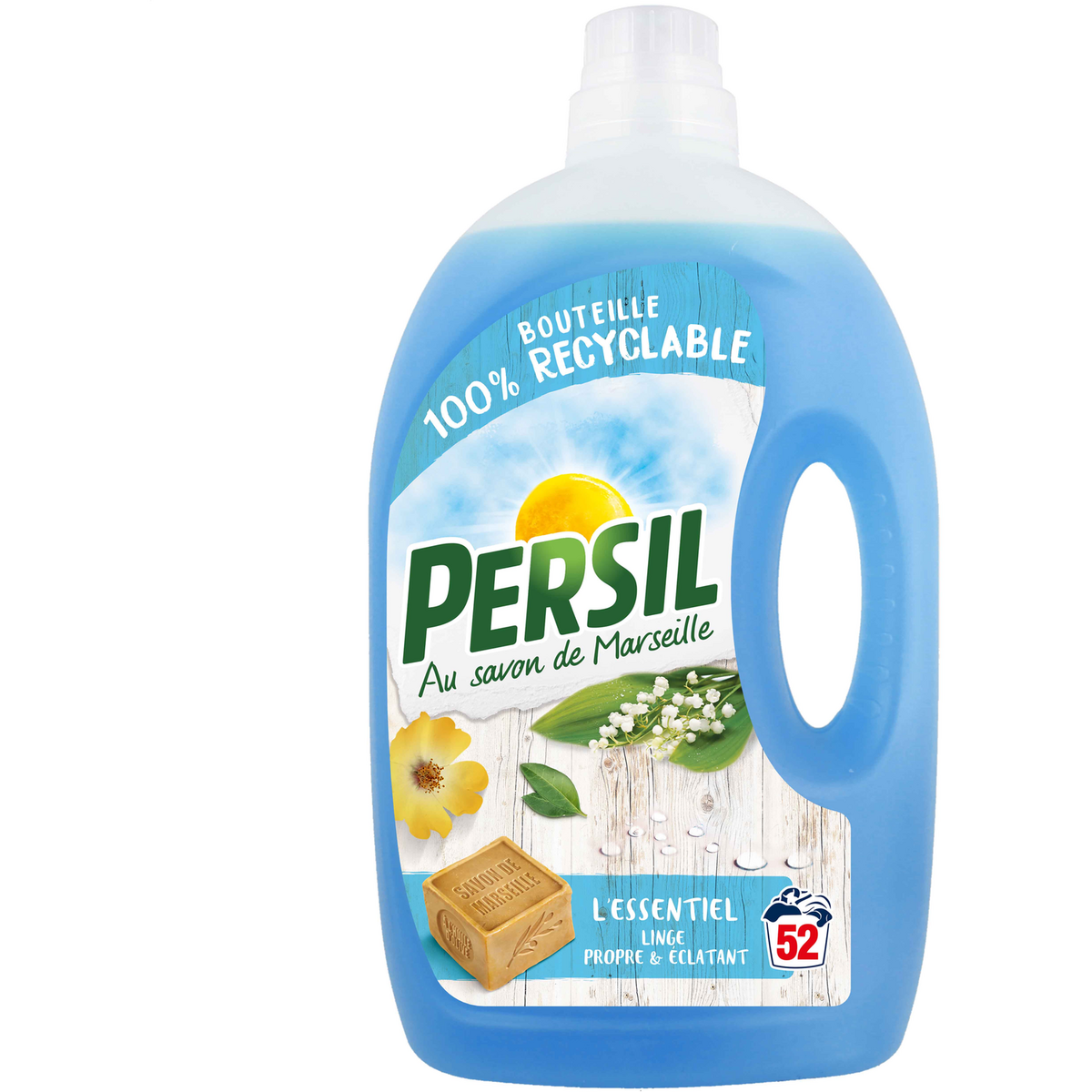 LOT DE 2 - PERSIL Lessive Soin Couleur au savon de Marseille et fleur de  cerisier 18 Lavages 990 ml