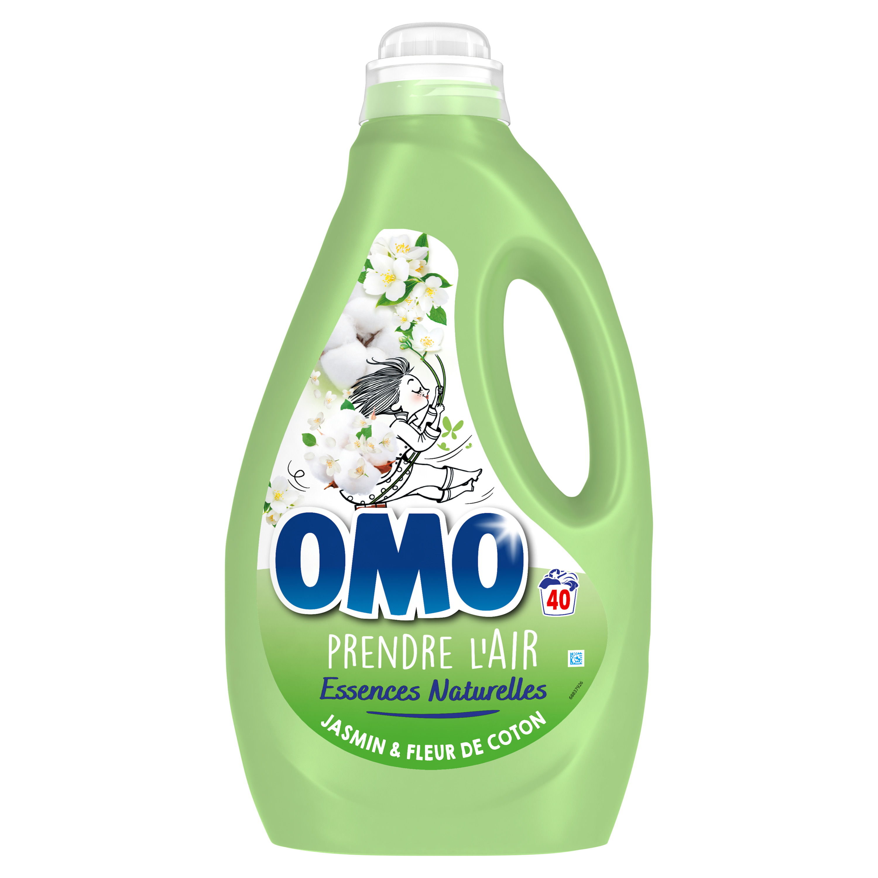 OMO Lessive liquide pêche & pamplemousse 80 lavages 2x2l pas cher 