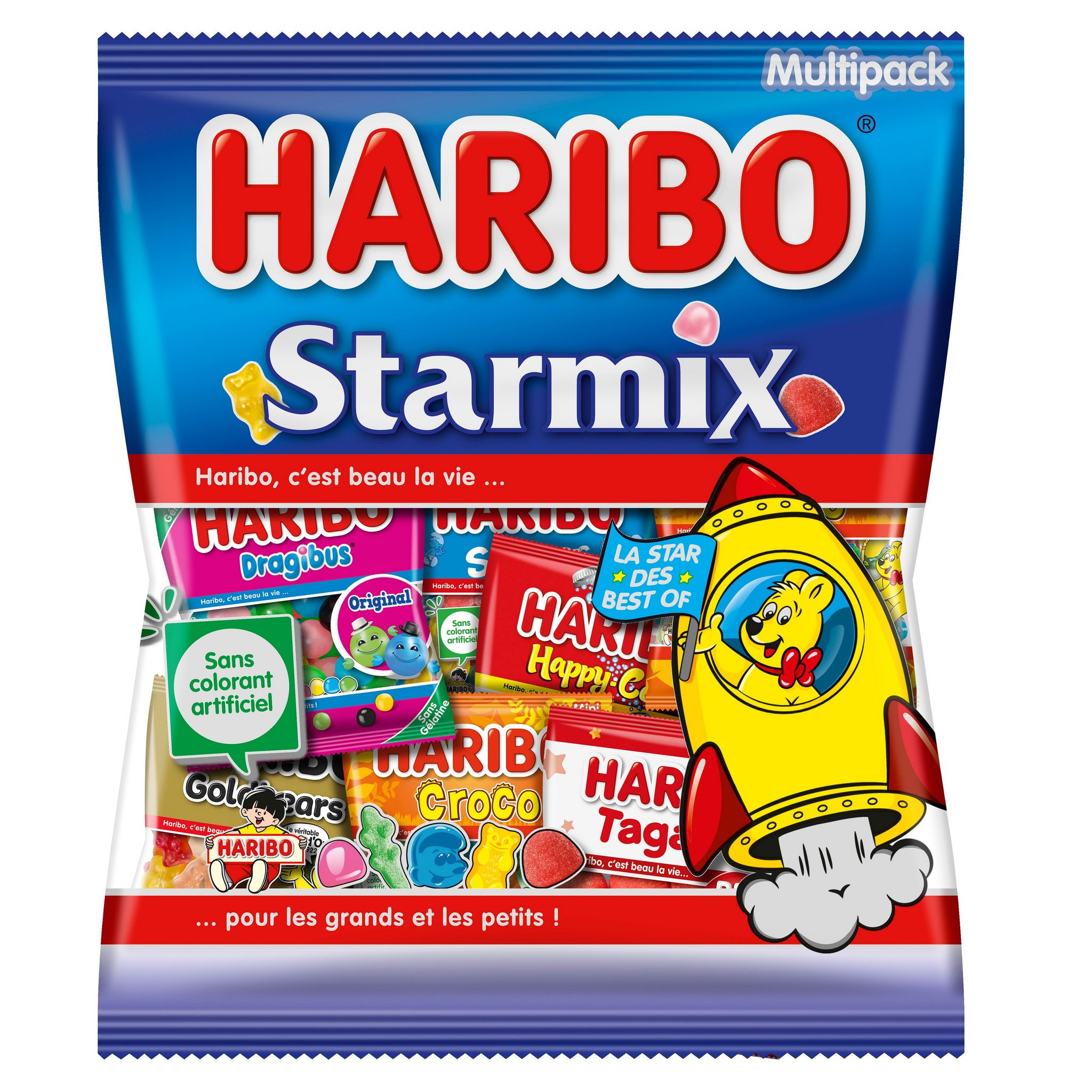 Pack Party de 130 Mini sachets de bonbons HARIBO sacs goûts mixtes
