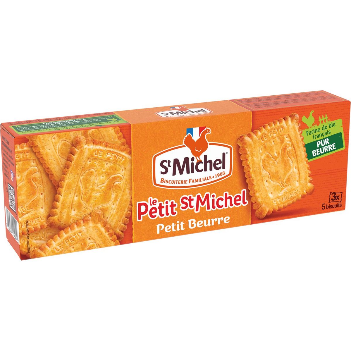 ST MICHEL Le petit St Michel Biscuits petit beurre, sachets fraîcheur 3x5 biscuits 180g