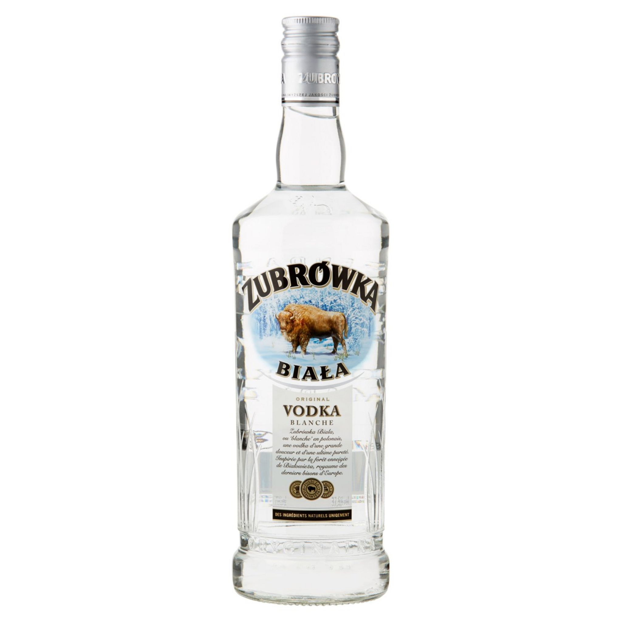 ZUBROWKA Vodka polonaise blanche Biala 37,5% 70cl pas cher 