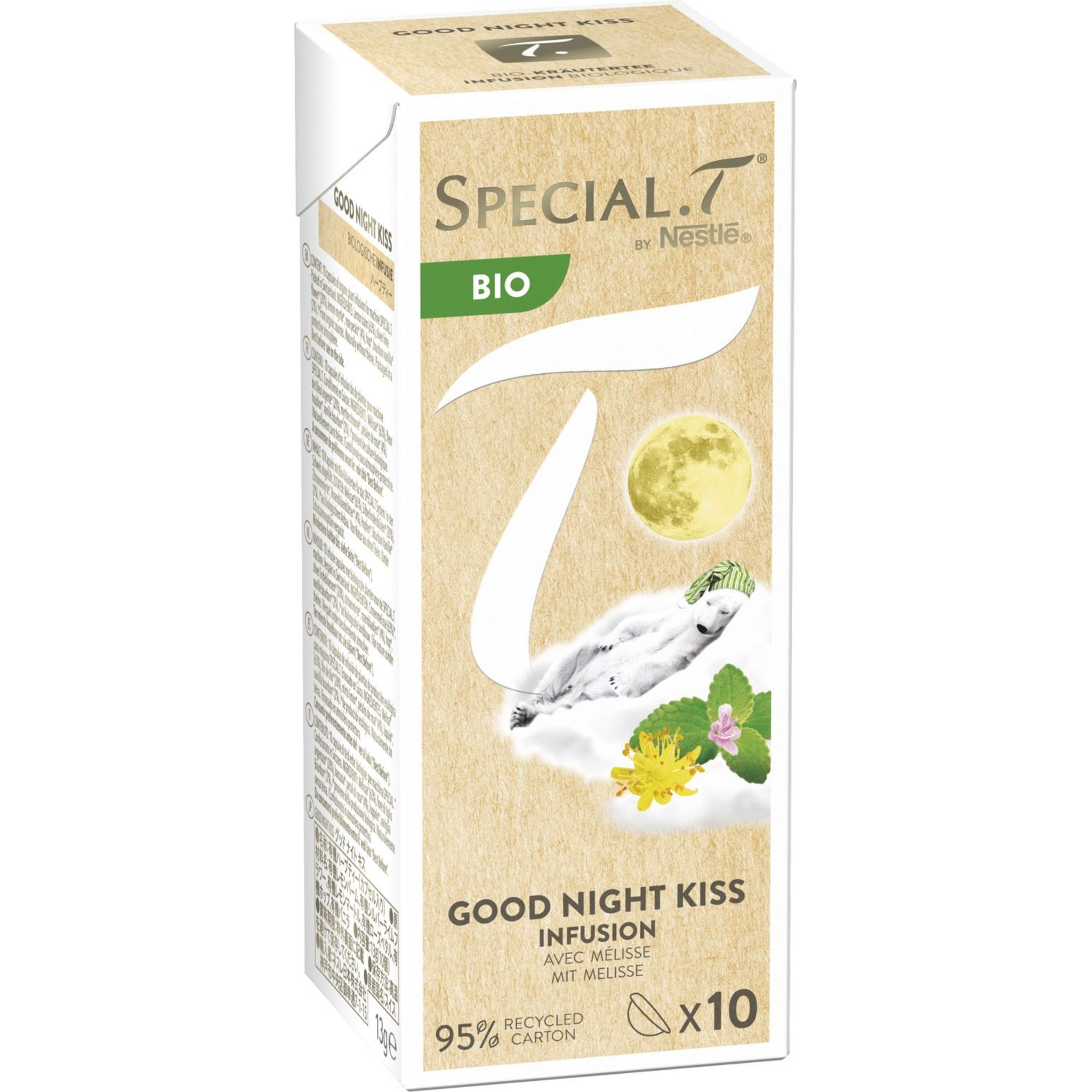 NESTLE Spécial T infusion bio good night kiss avec mélisse 10 capsules 13g  pas cher 