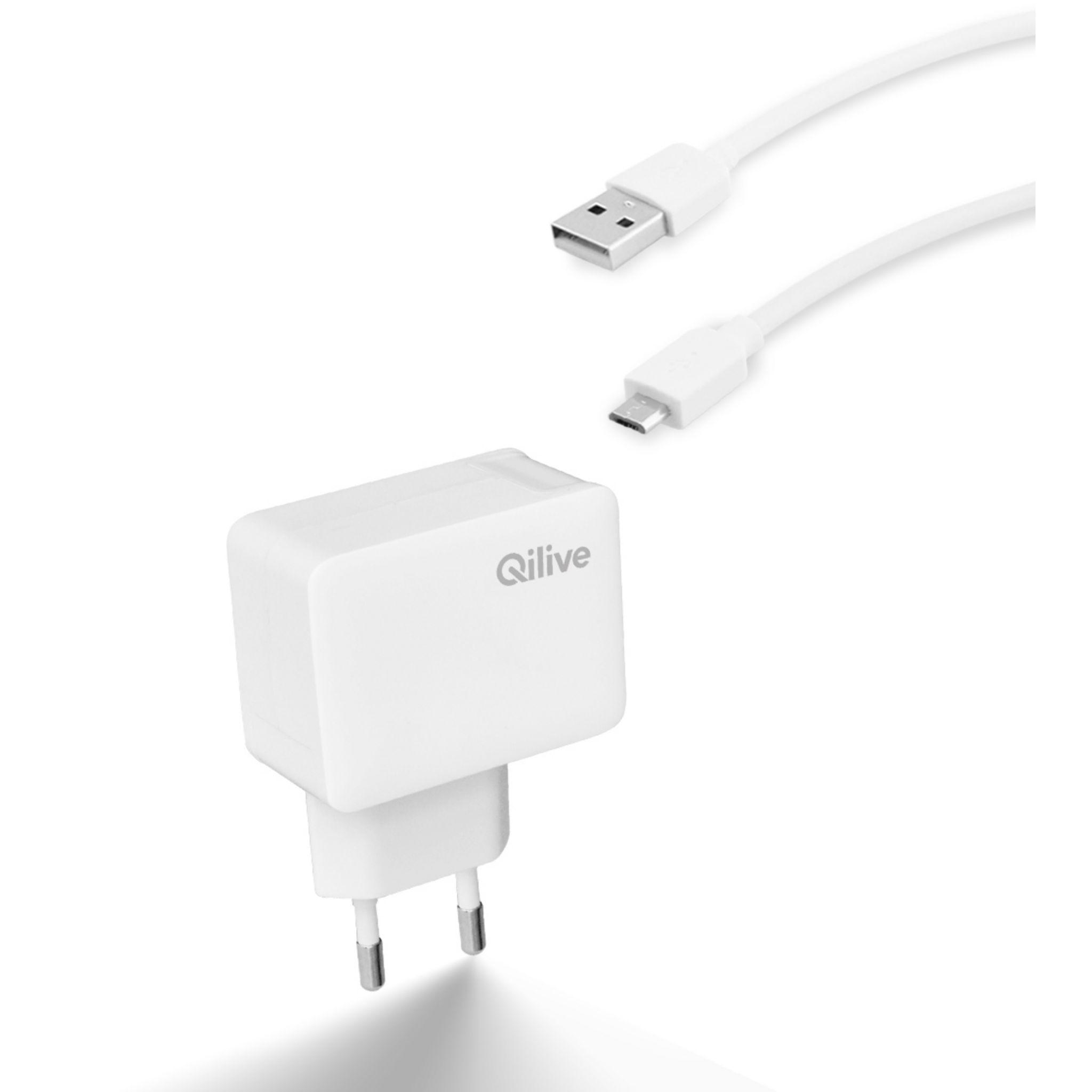 QILIVE Connectique Câble USB A Mâle / A Mâle Gris pas cher 