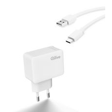 QILIVE Chargeur pour téléphone USB-C - Blanc