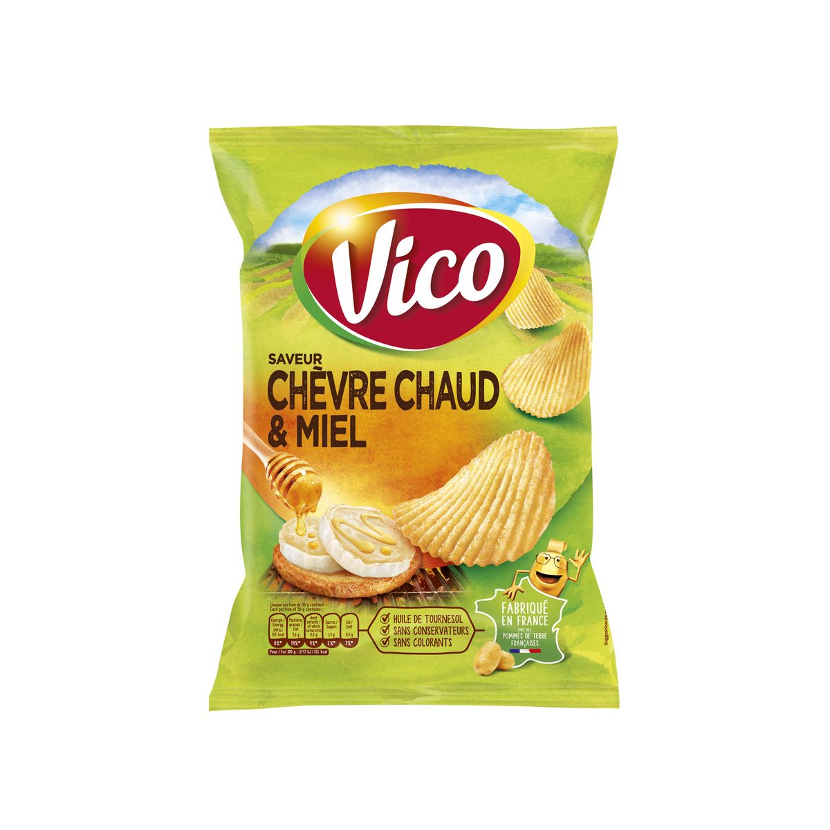 Vico Chips Chèvre Chaud Et Herbes120g (lot de 6)