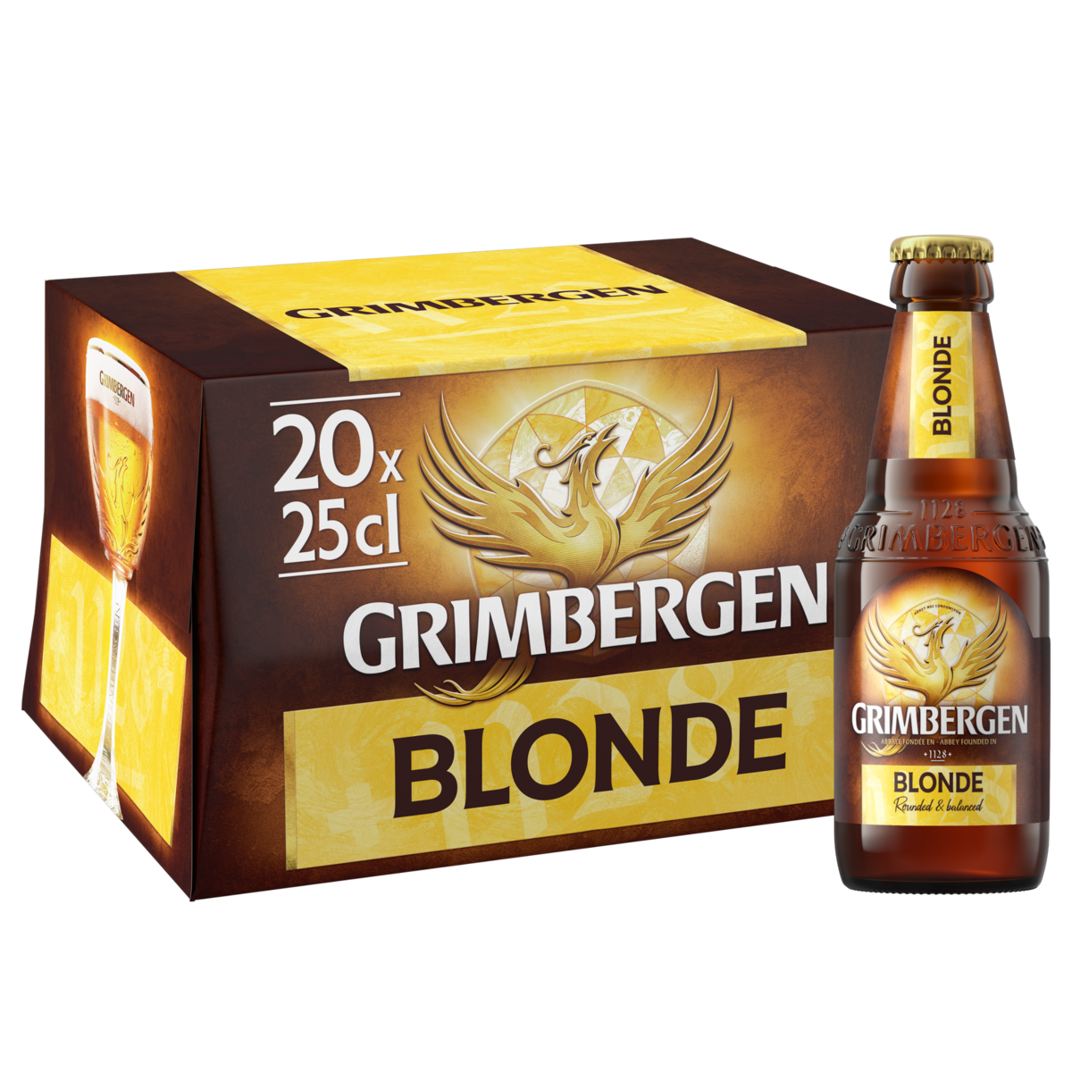 GRIMBERGEN Bière blonde 6,7% bouteilles 20x25cl