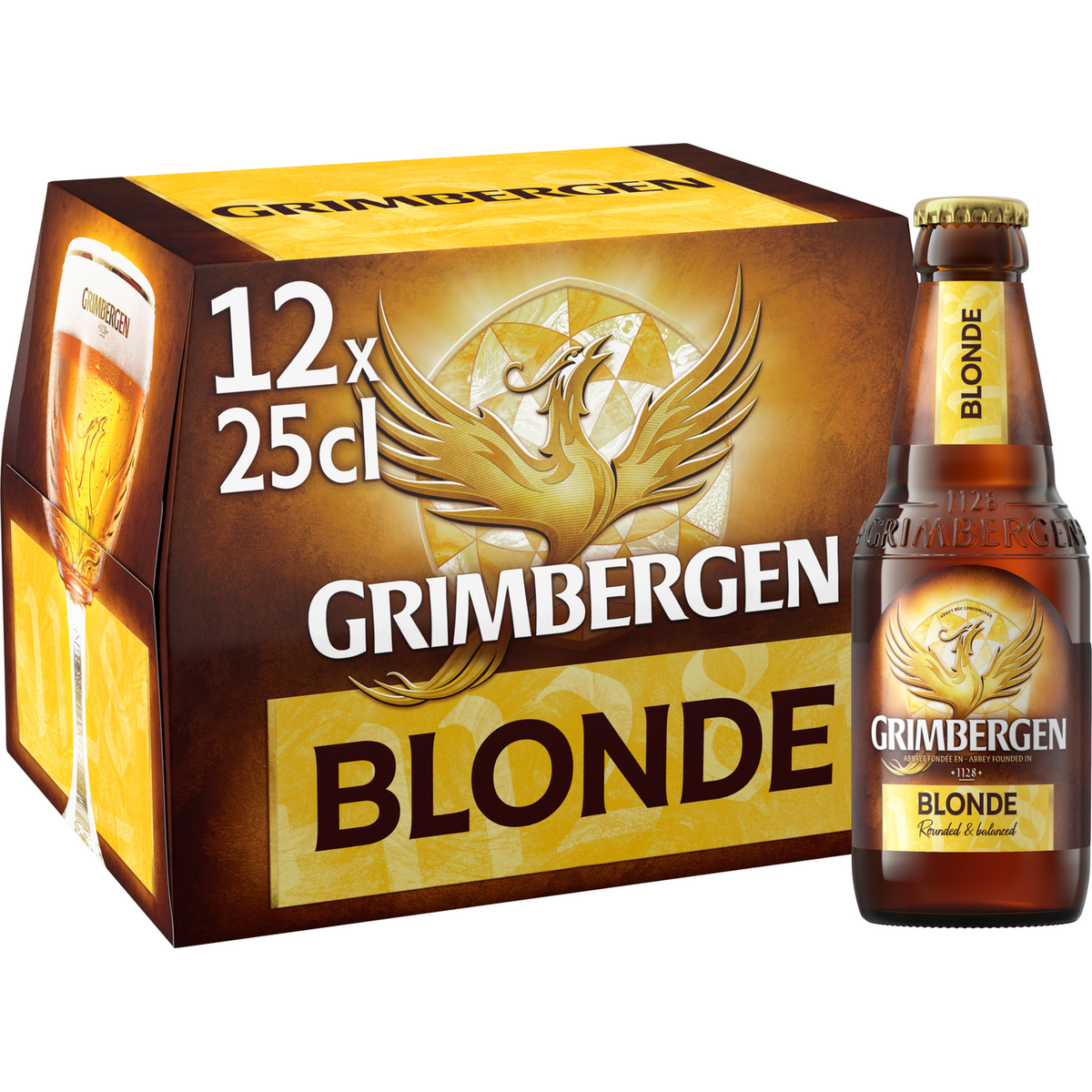 GRIMBERGEN Bière blonde 6,7% bouteilles 12x25cl