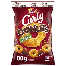CURLY Donuts goût noisette sucré-salé 100g