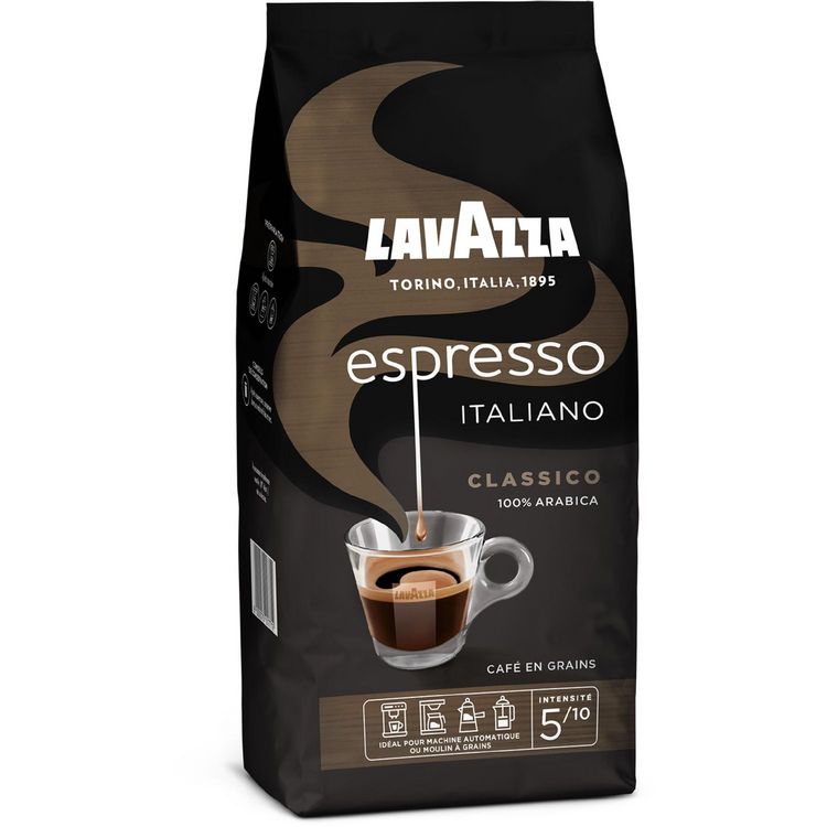 Café en grains Espresso Italiano LAVAZZA : le paquet de 500g à Prix  Carrefour