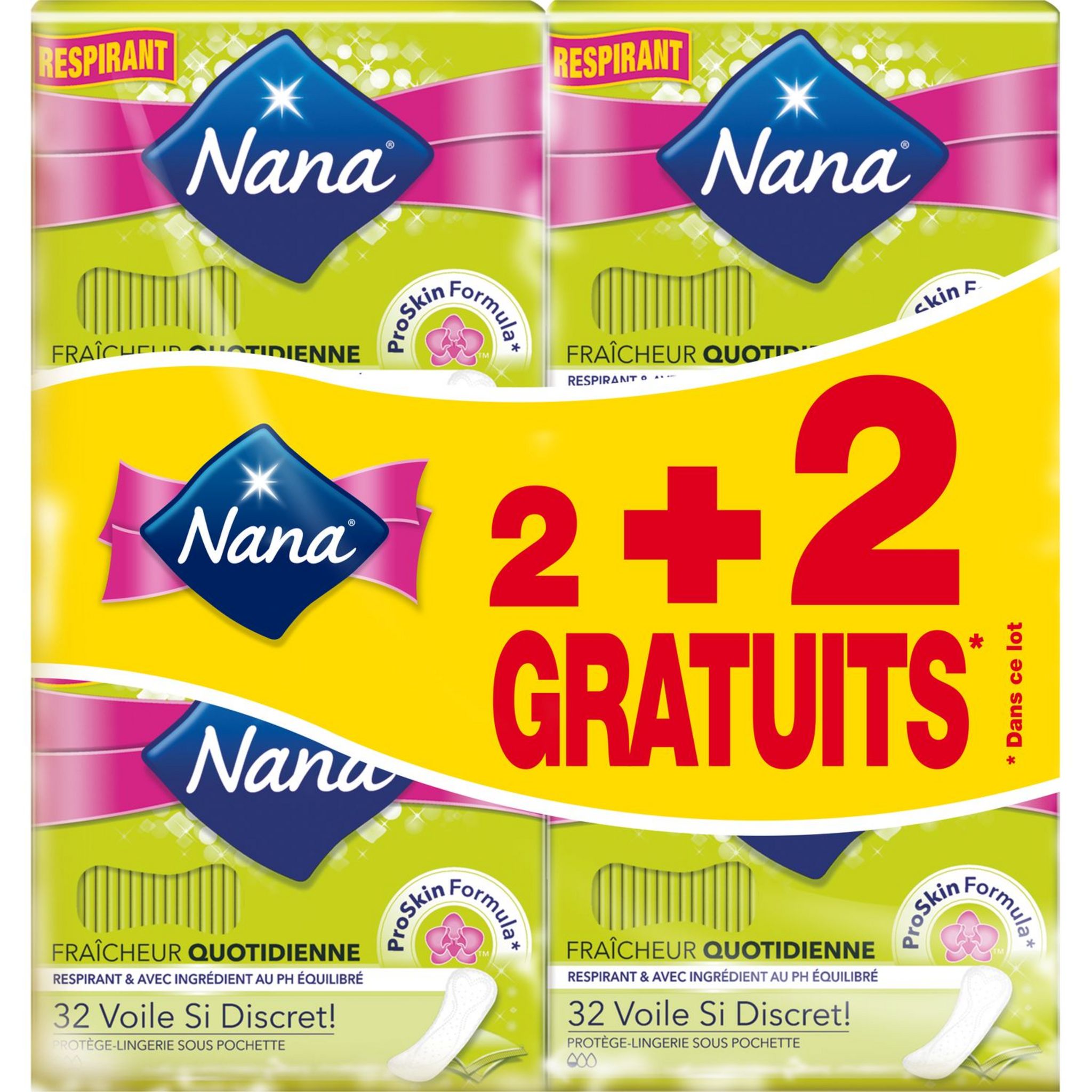 Protège-slip Régulier fraîcheur quotidienne, Nana (x 34)