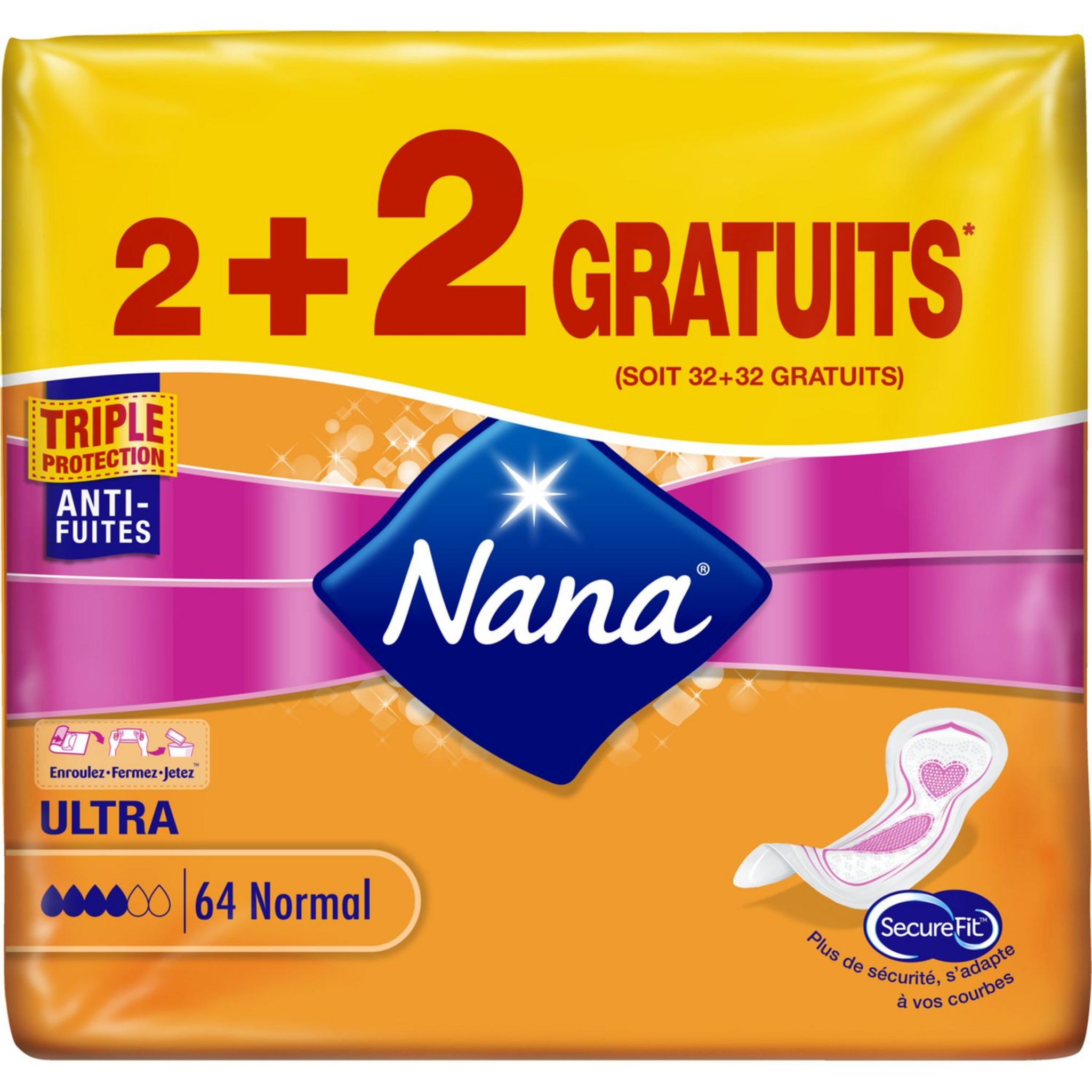 Serviettes hygiéniques Ultra Normal Plus Nana - Intermarché