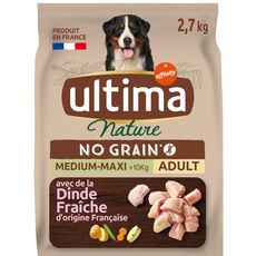 ULTIMA NATURE Medium maxi croquettes sans céréale dinde pour chien 2,7kg