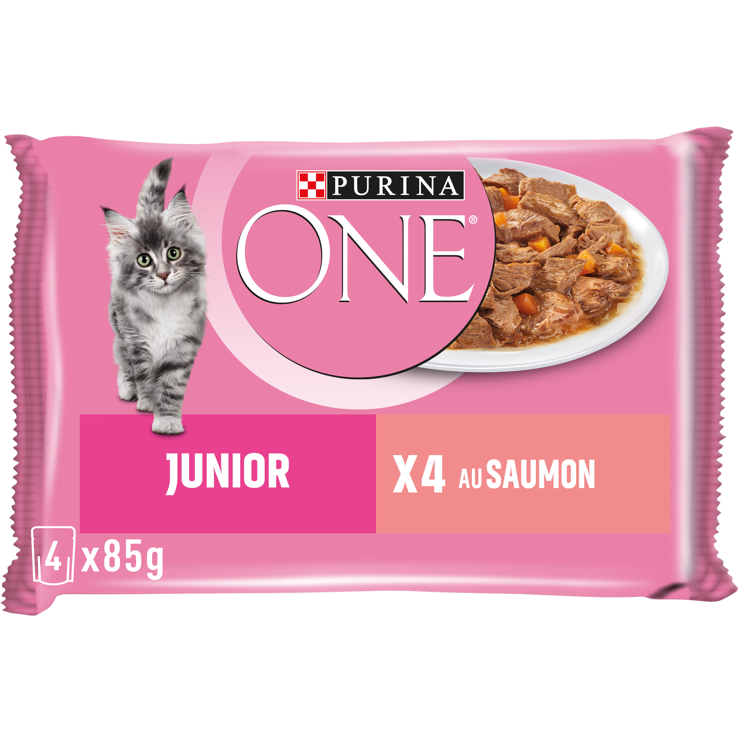 AUCHAN Emincés en gelée viande et poisson pour chat junior 12x100g pas cher  