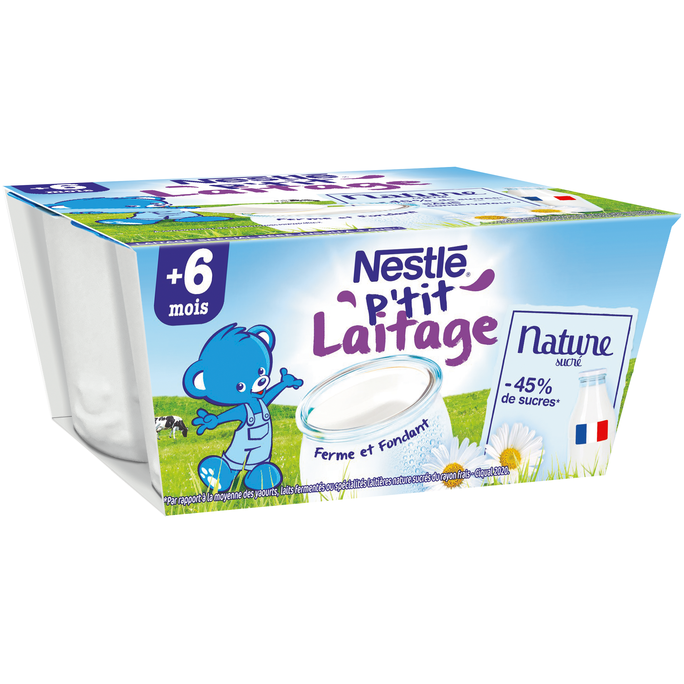 Nestlé Bébé - P'Tit Brassé - Fruits Rouges - Sans Sucres Ajoutés - Laitage  dès 6 Mois - 4X100g : : Epicerie