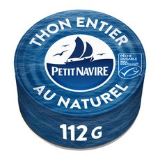 PETIT NAVIRE Thon albacore entier MSC au naturel 160g