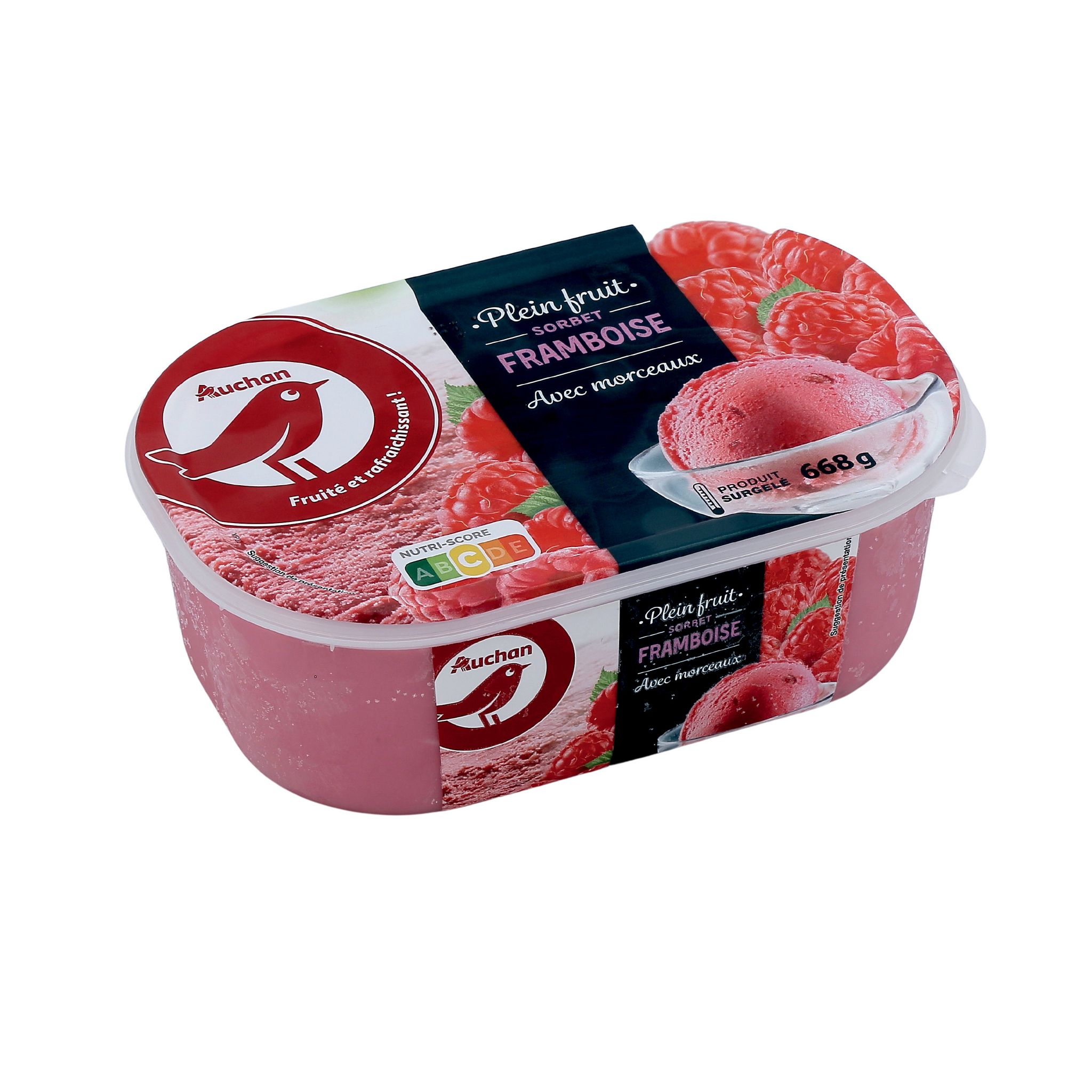 MES PETITES FOLIES Sorbet vegan à la fraise sans sucre ajouté 315g pas cher  