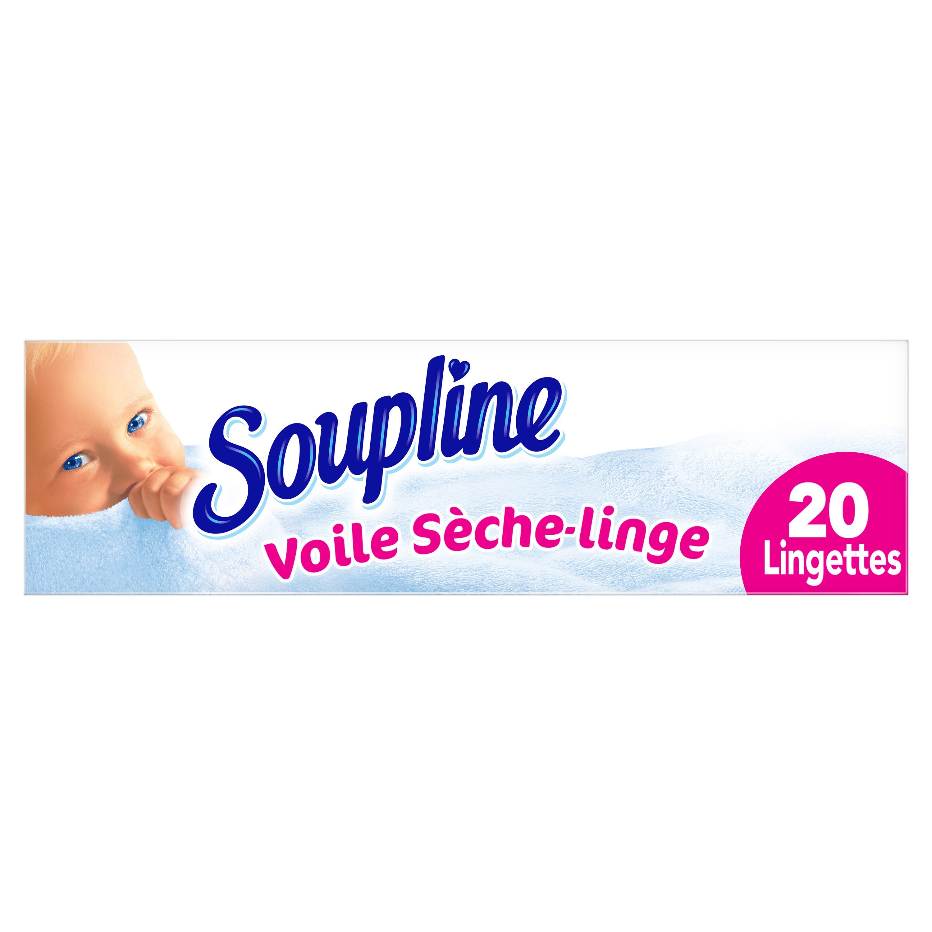 SOUPLINE Lingettes assouplissantes pour sèche-linge 20 lingettes pas cher 