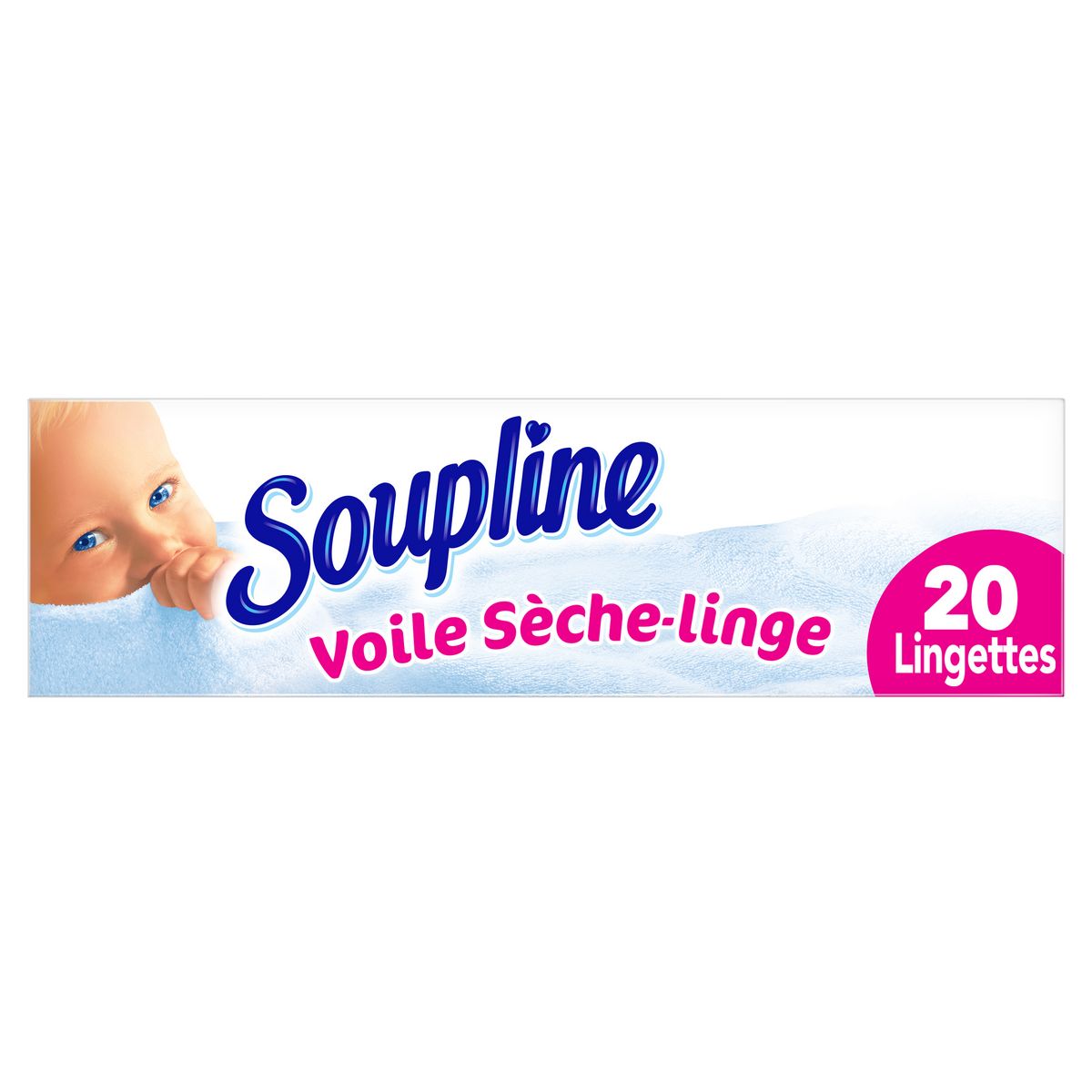 Lingettes Assouplissantes Douceur & Soin SOUPLINE : la boite de 20