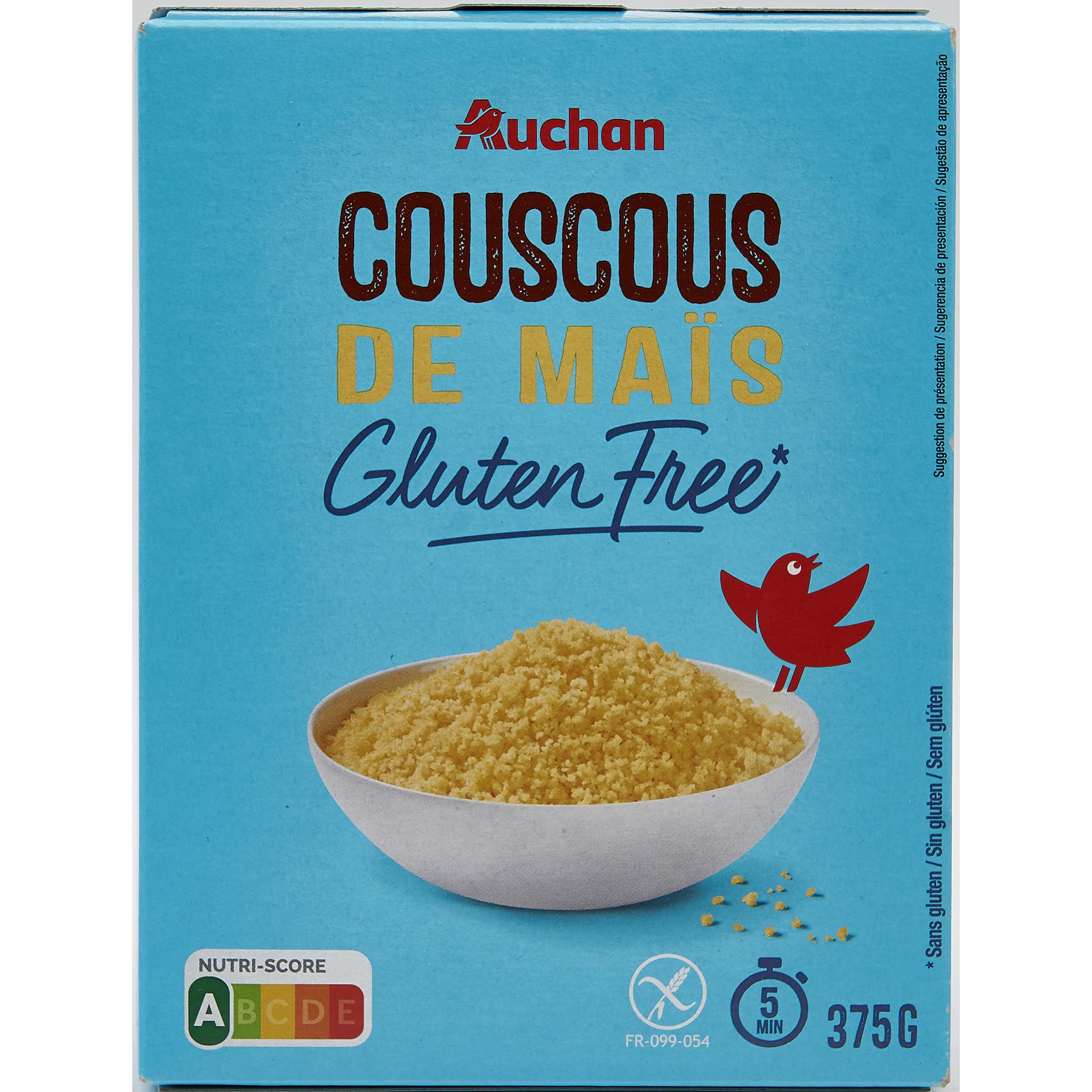 AUCHAN MIEUX VIVRE Coucous de maïs sans gluten 375g pas cher 