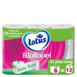 LOTUS Moltonel Papier toilette sans tube uni =12 rouleaux standards 6 rouleaux