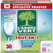L'ARBRE VERT Tablettes lave-vaisselle Ecolabel tout-en-1 30 lavages 30 tablettes