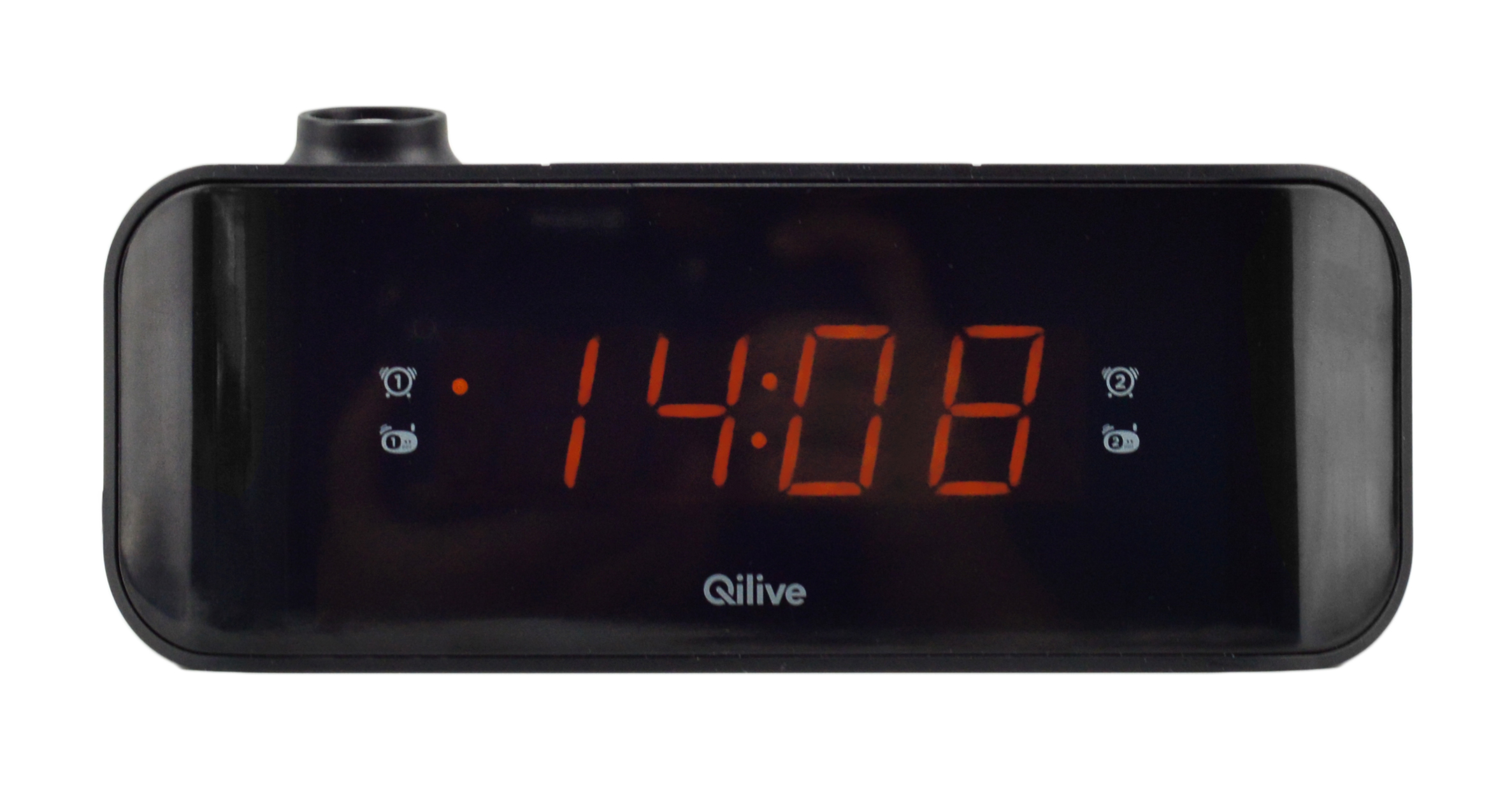 QILIVE Radio réveil projecteur - Noir - Q1137 pas cher 