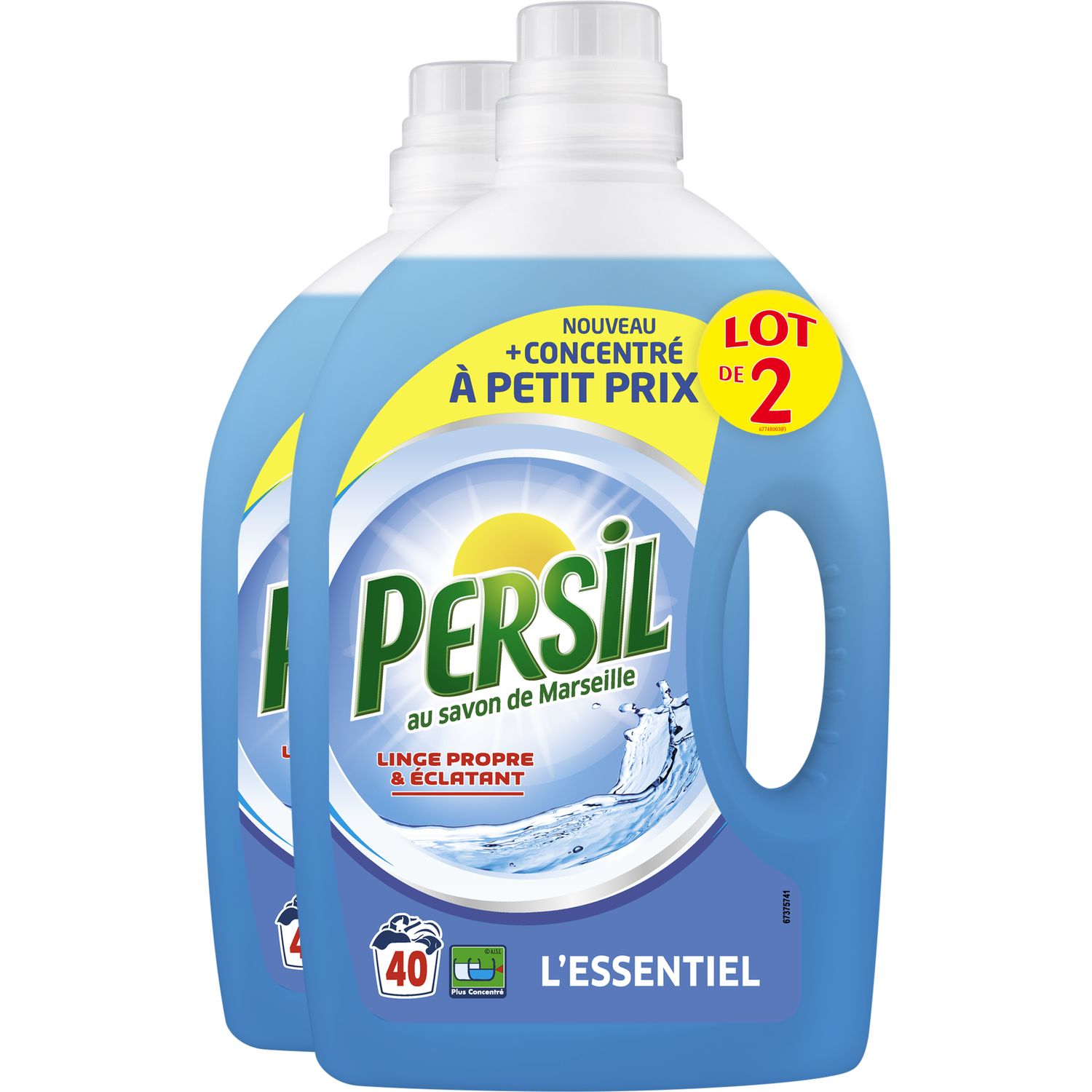 Lessive douceur de 2x2L Contenu